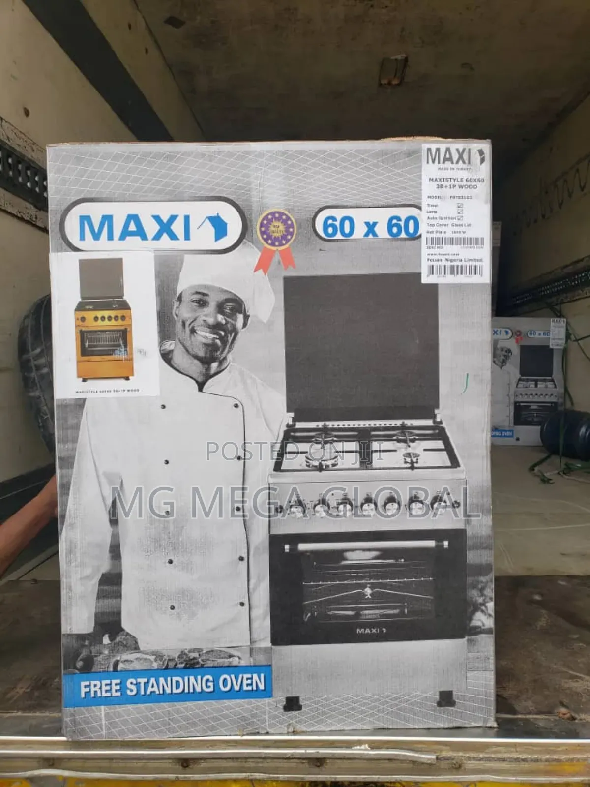 Maxi Style 60*60 3+1 Furmica Gas Cooker