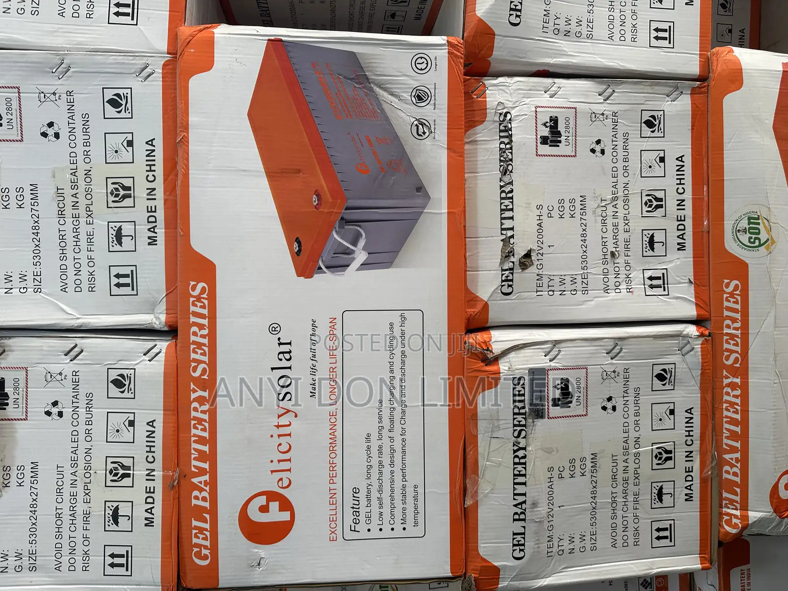 200a 12v Felicity Gel Battery