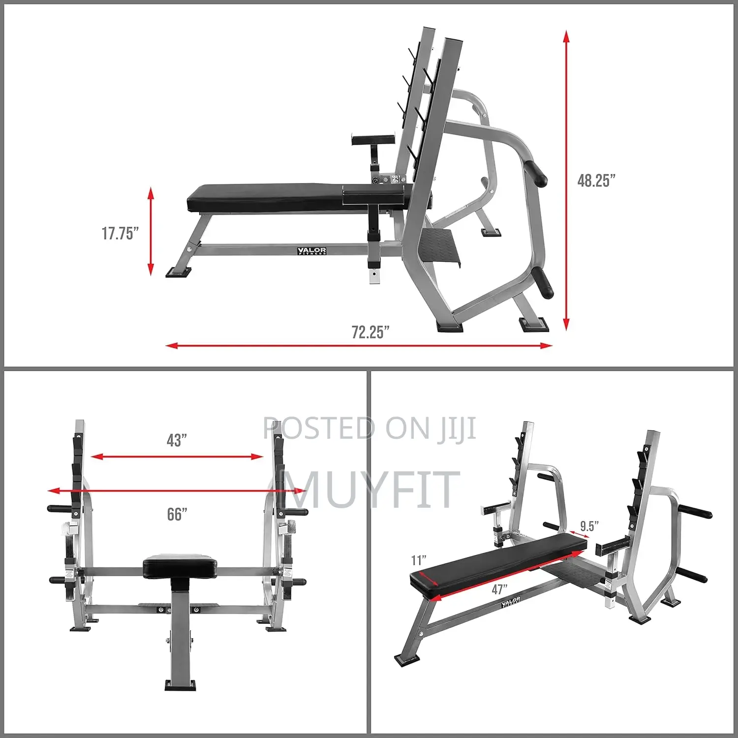 Multifunctional Olympic Flat Bench Press With Rack