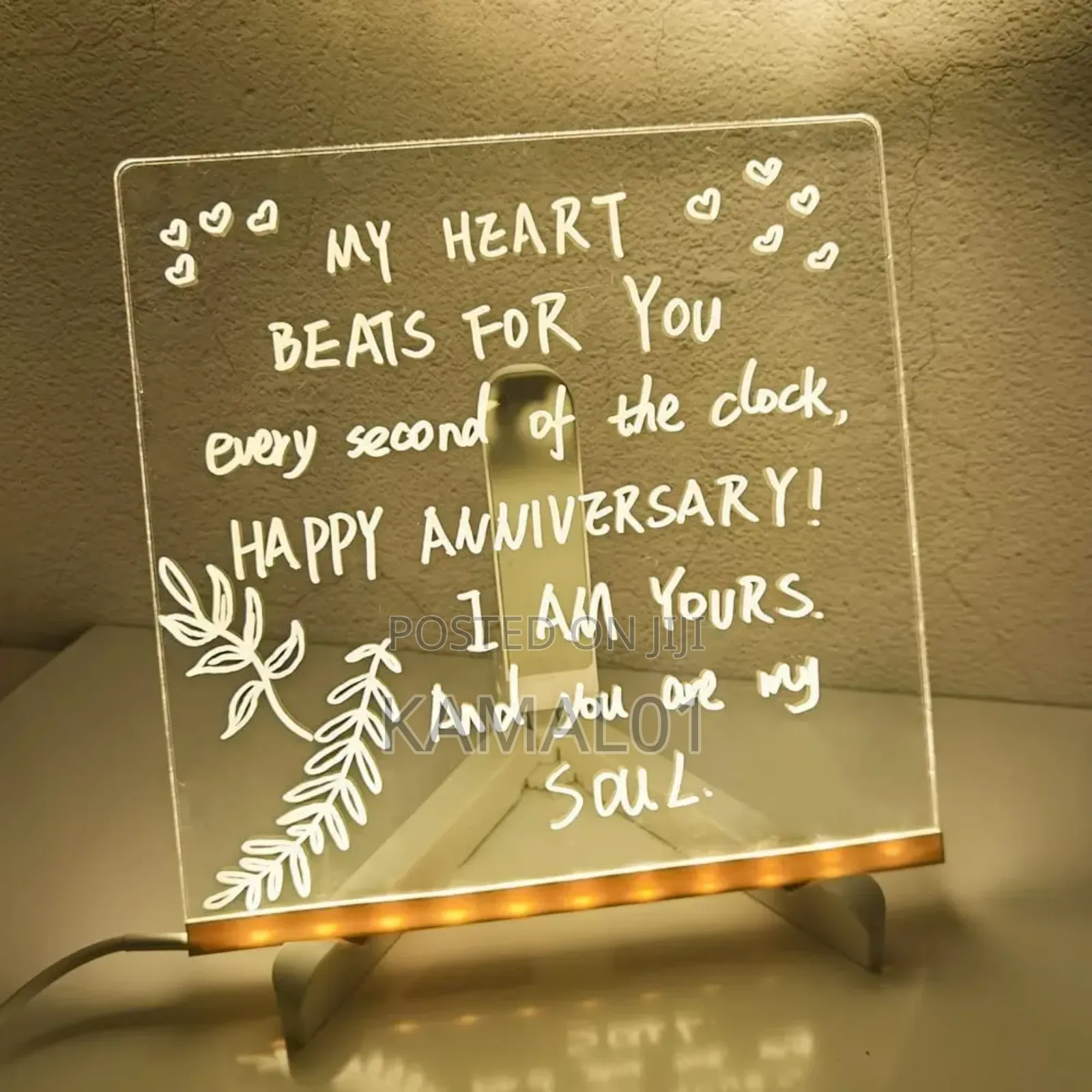 3d Acrylic Led Message Board With Pen
30cm by 20cm