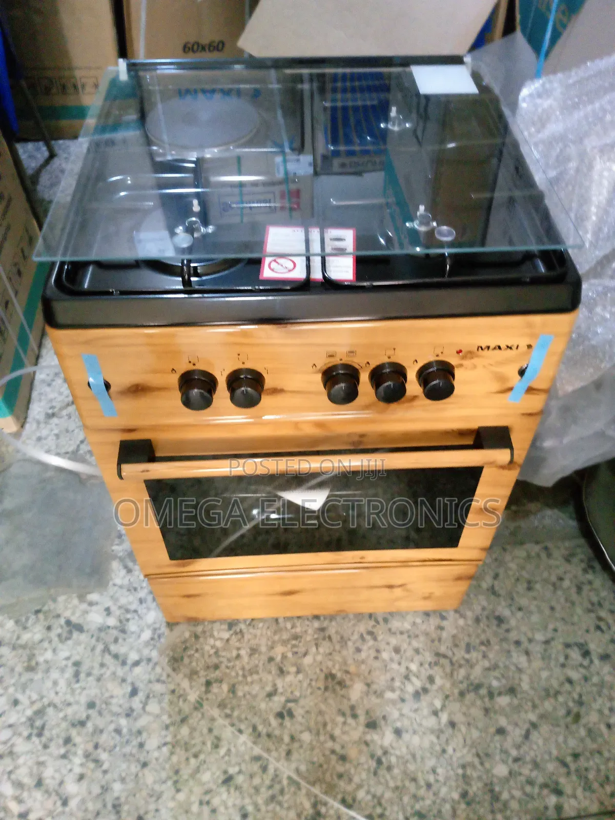 Maxi Gas Cooker 3+1 Automatic 60*60 Wood
