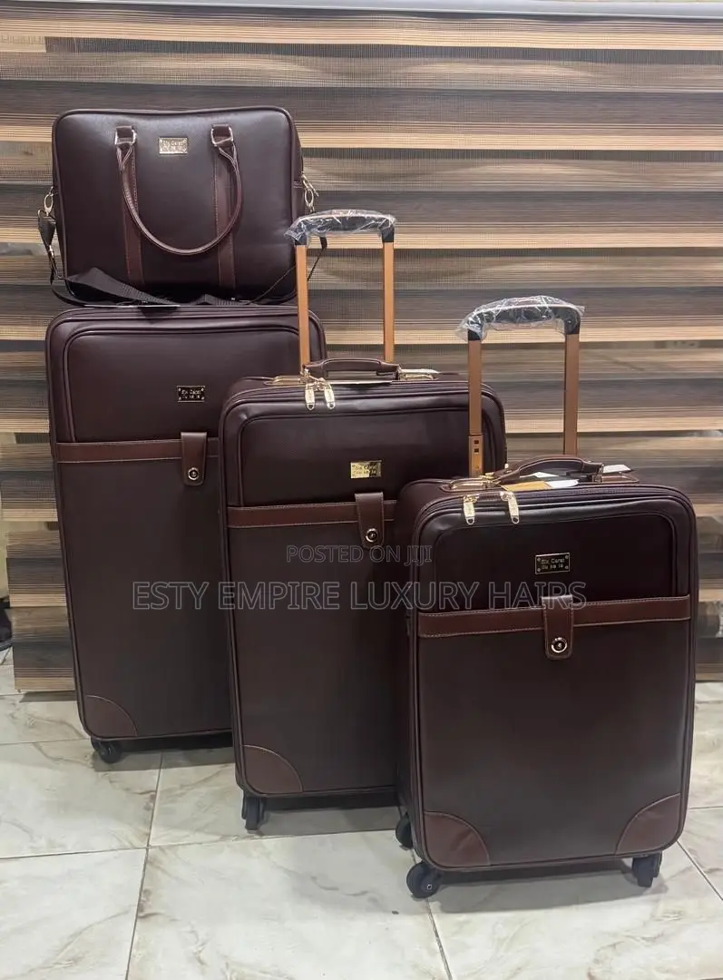 High Quality Luxury Set of 4 Six Karat Leather Bag