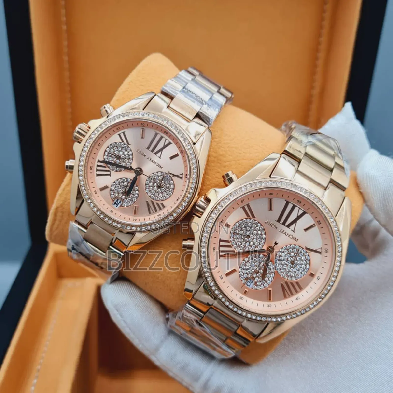 Original Michael Kors Iced Gold Stainless Steel Quartz Watch
