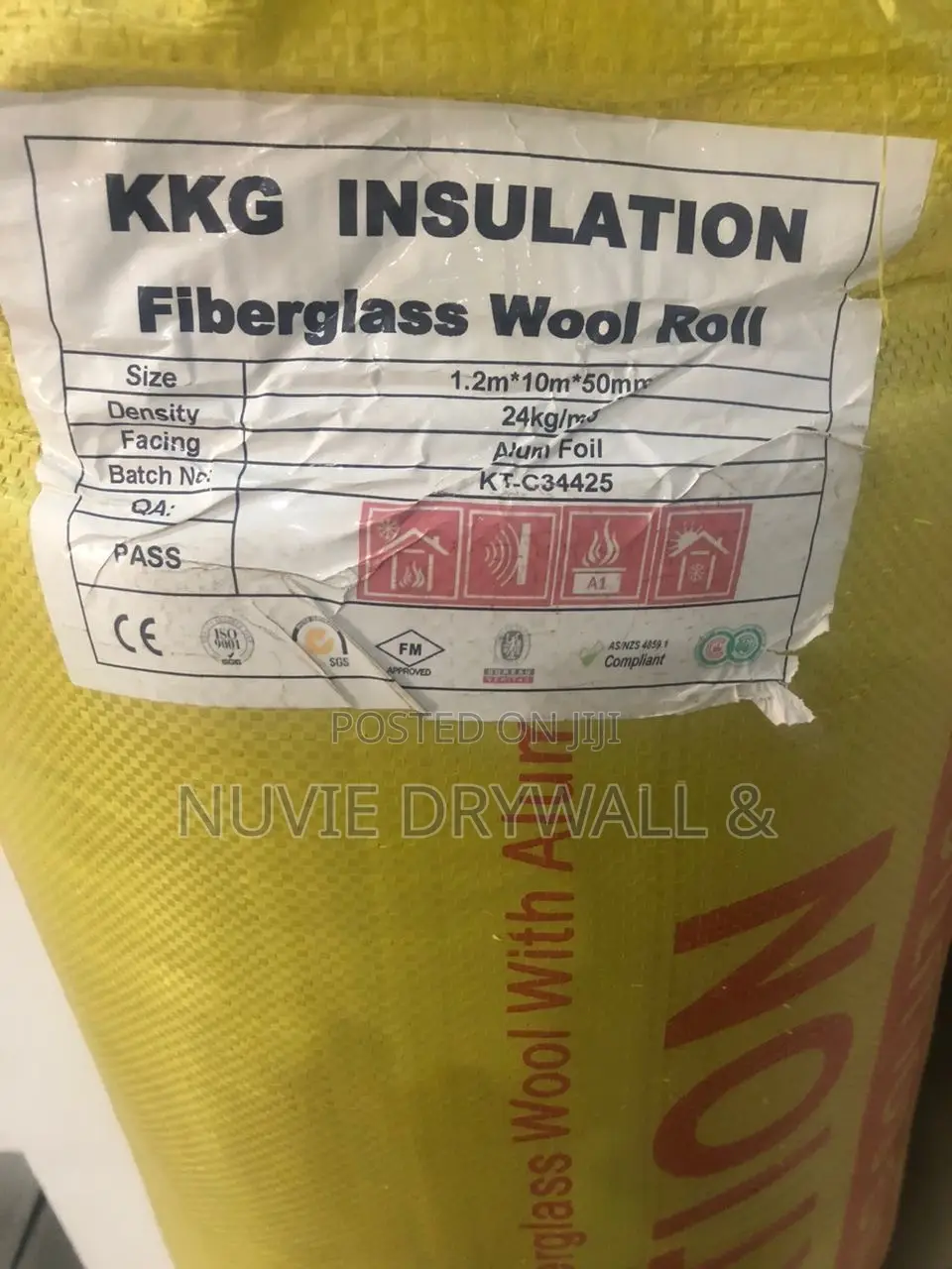 KKG Fiberglass Insulation Rockwool 50mm