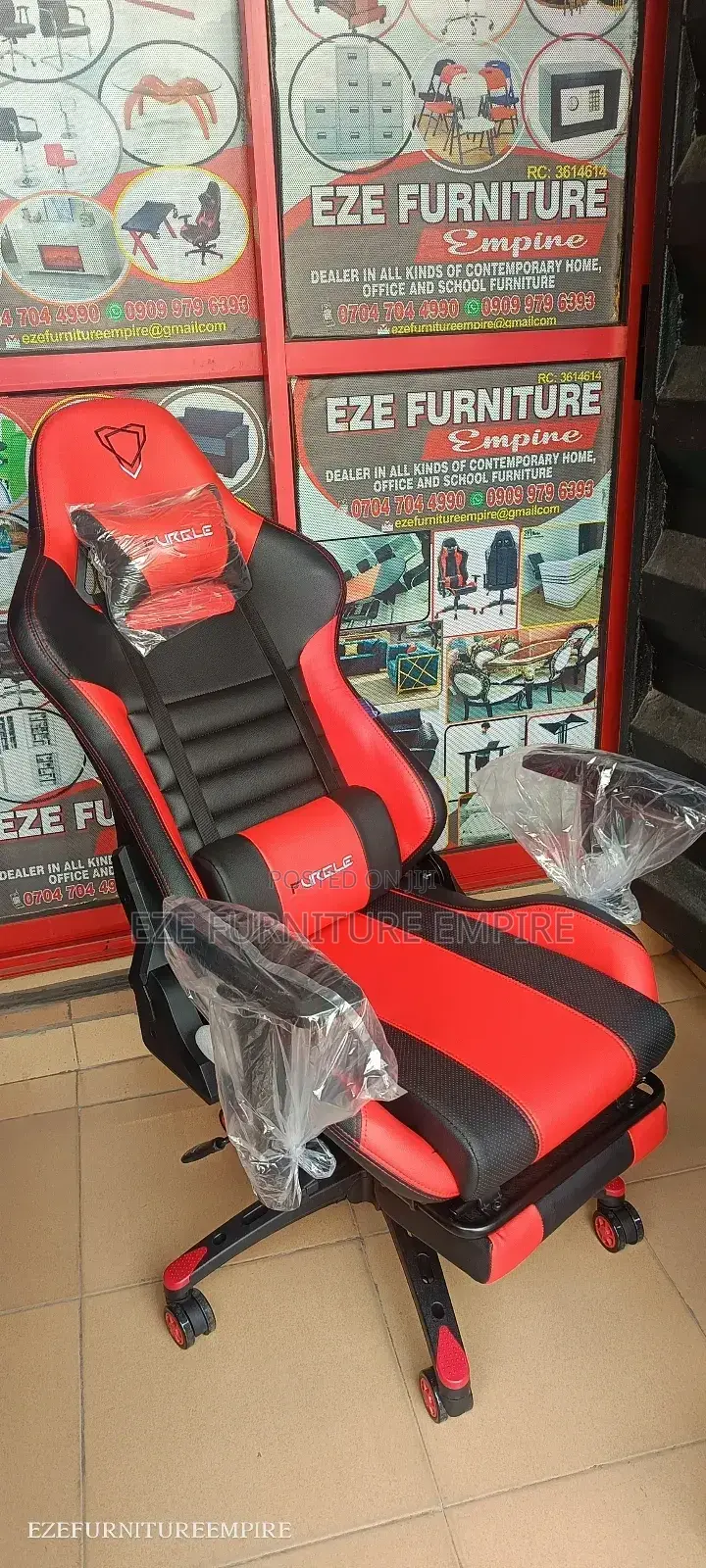 Red Black Ergonomic Game Chair