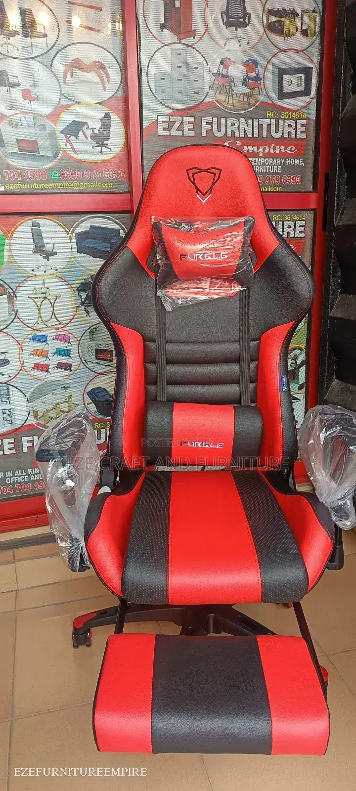 Red Black Ergonomic Game Chair