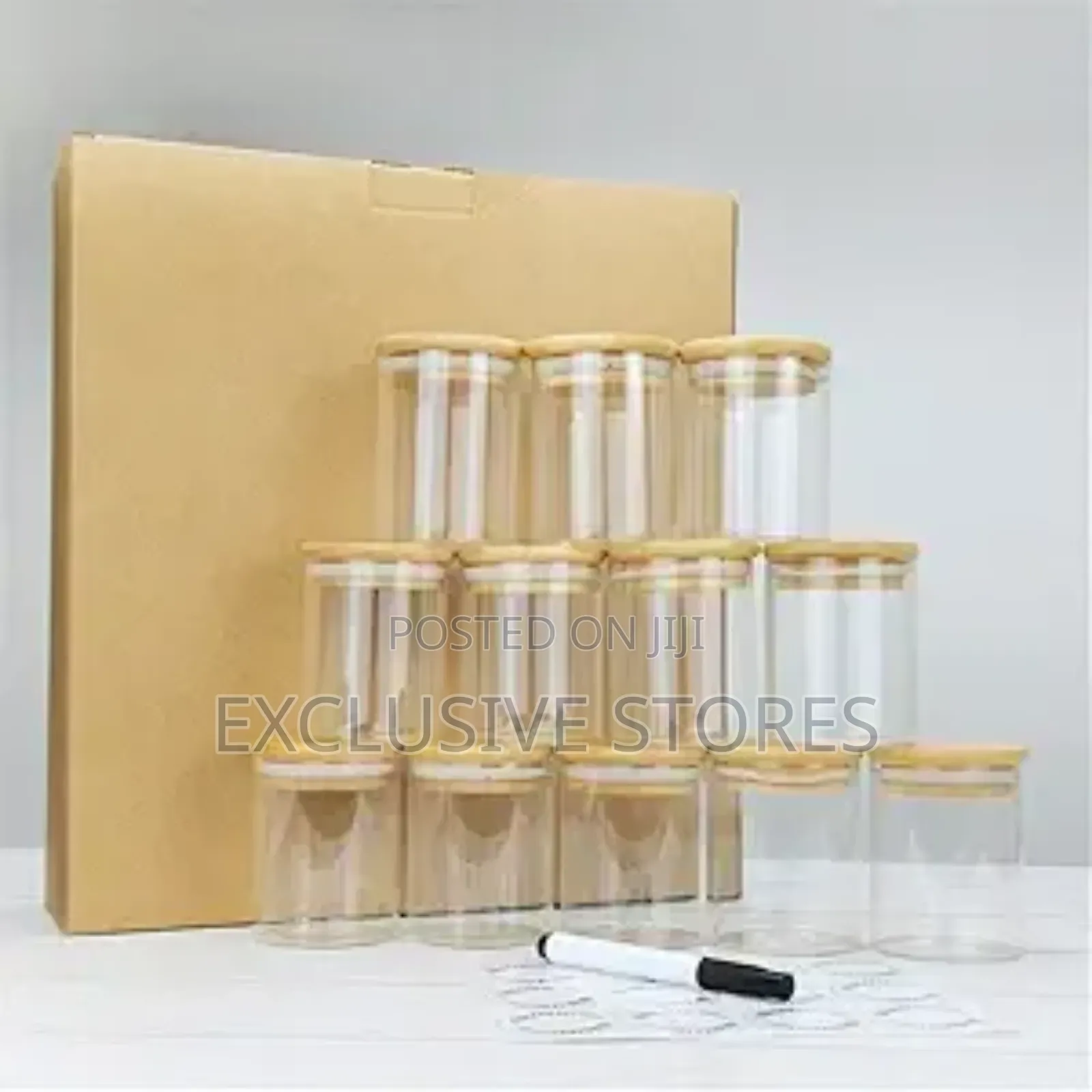 12 Pieces Spice Jar With Pen