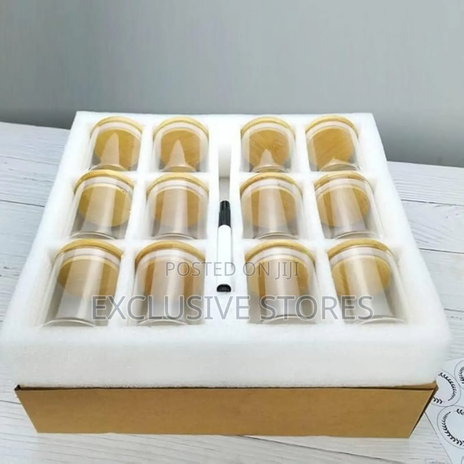 12 Pieces Spice Jar With Pen