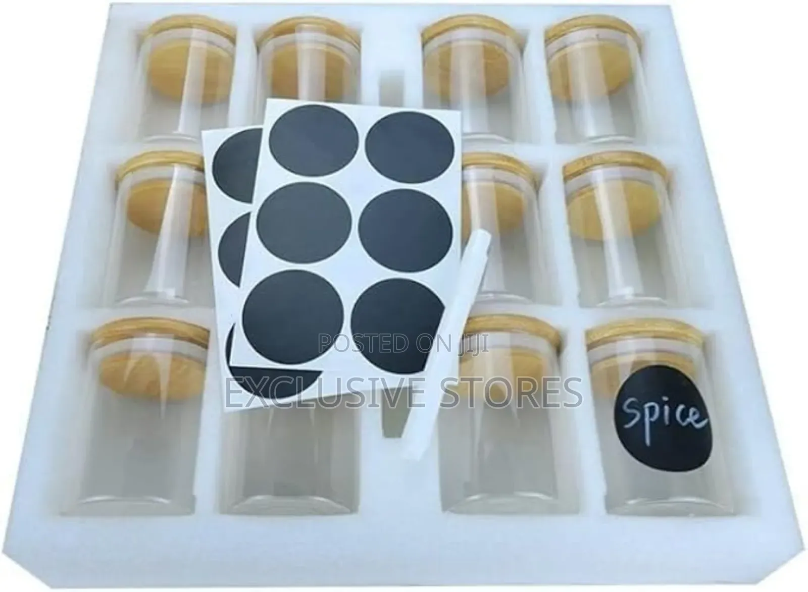 12 Pieces Spice Jar With Pen