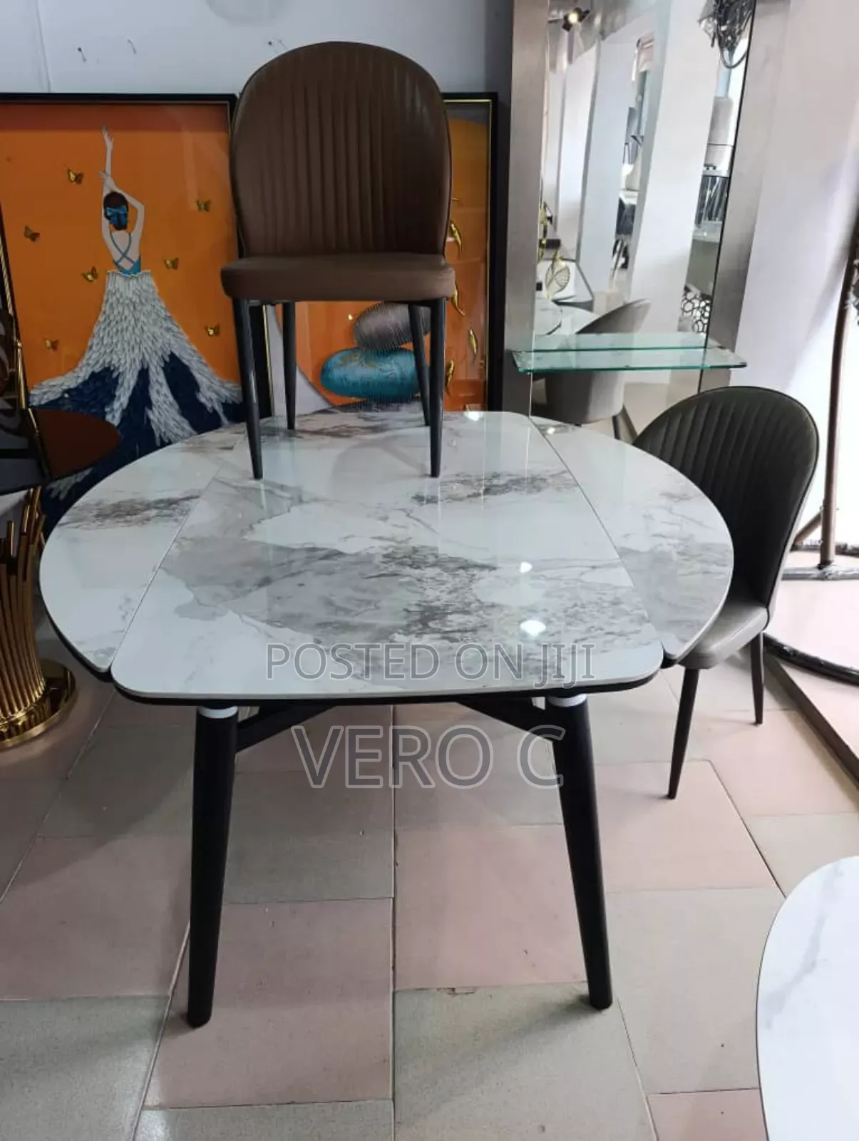 Convertible Marble Top Dining Table Set and Center Table.