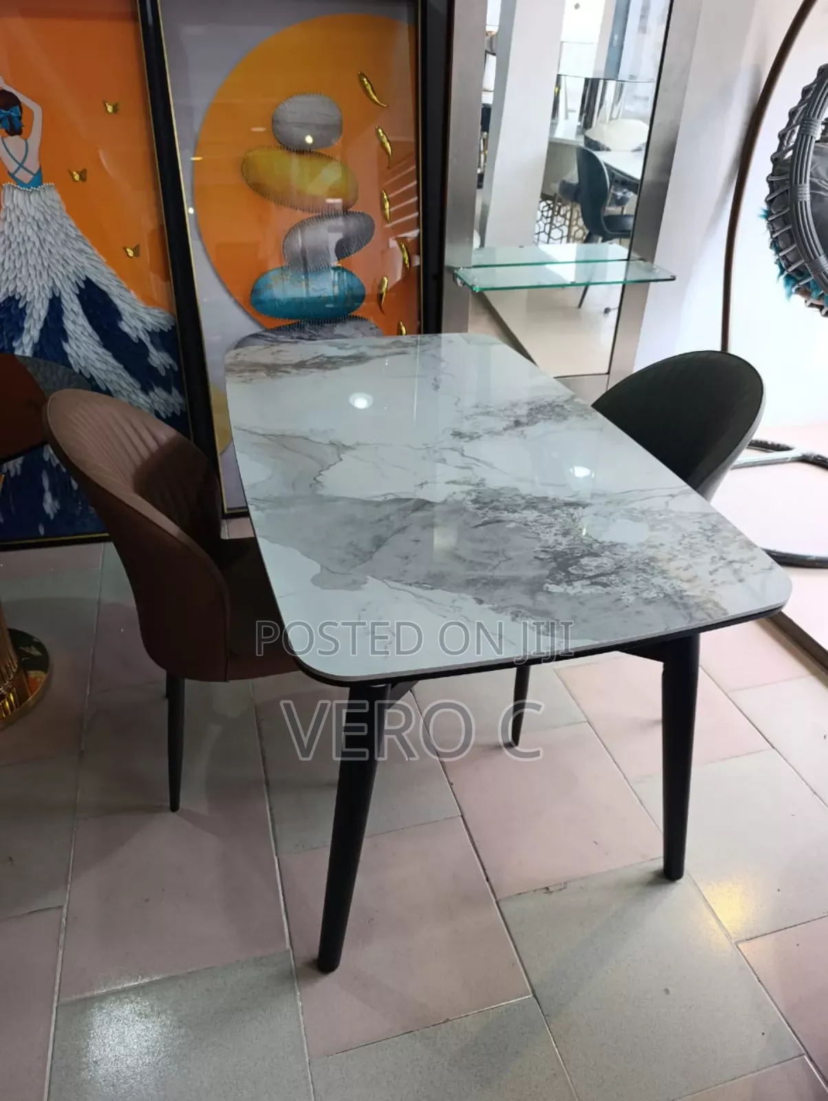 Convertible Marble Top Dining Table Set and Center Table.
