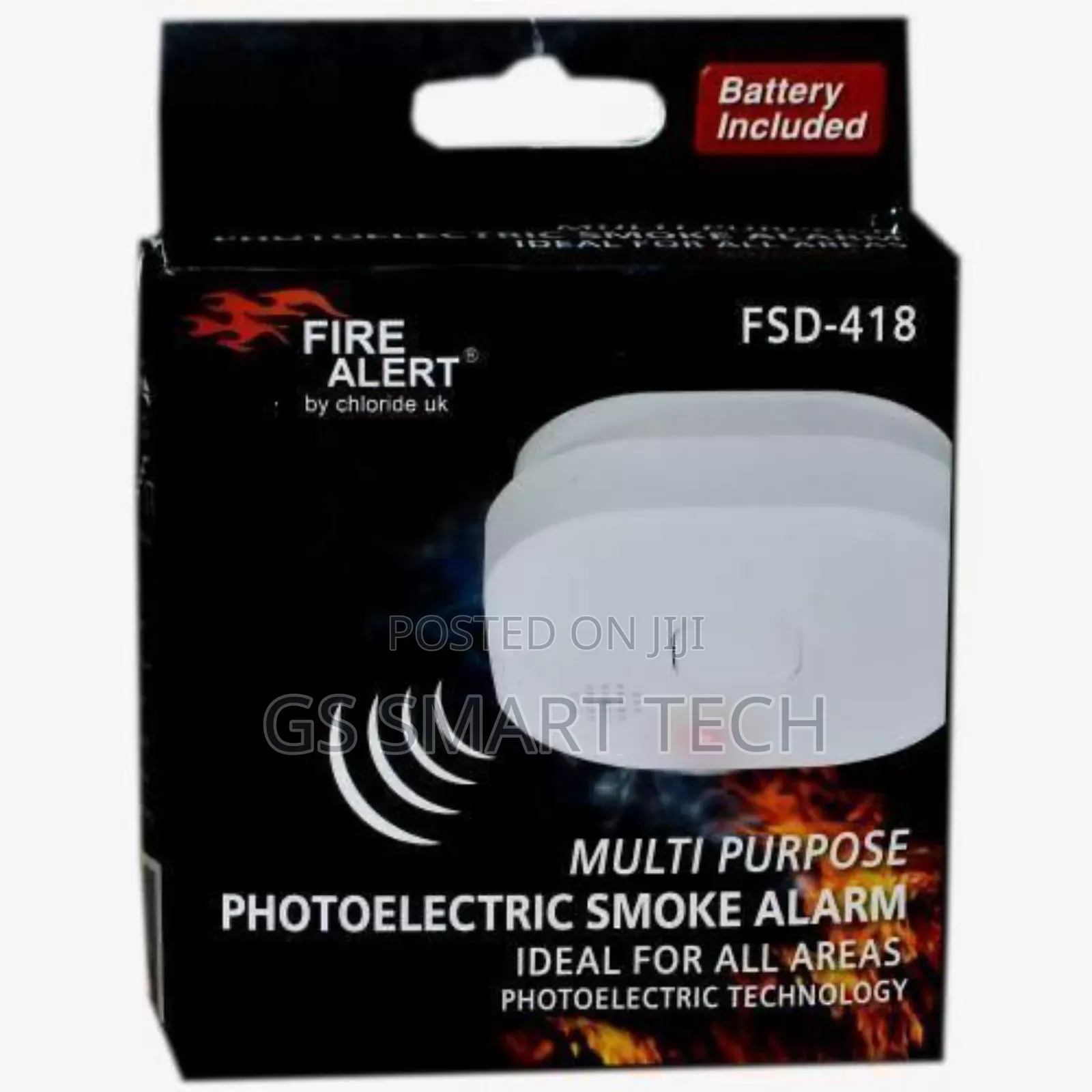 Chloride Uk Wireless Fire/Smoke Alarm Detector ( Battery Operated