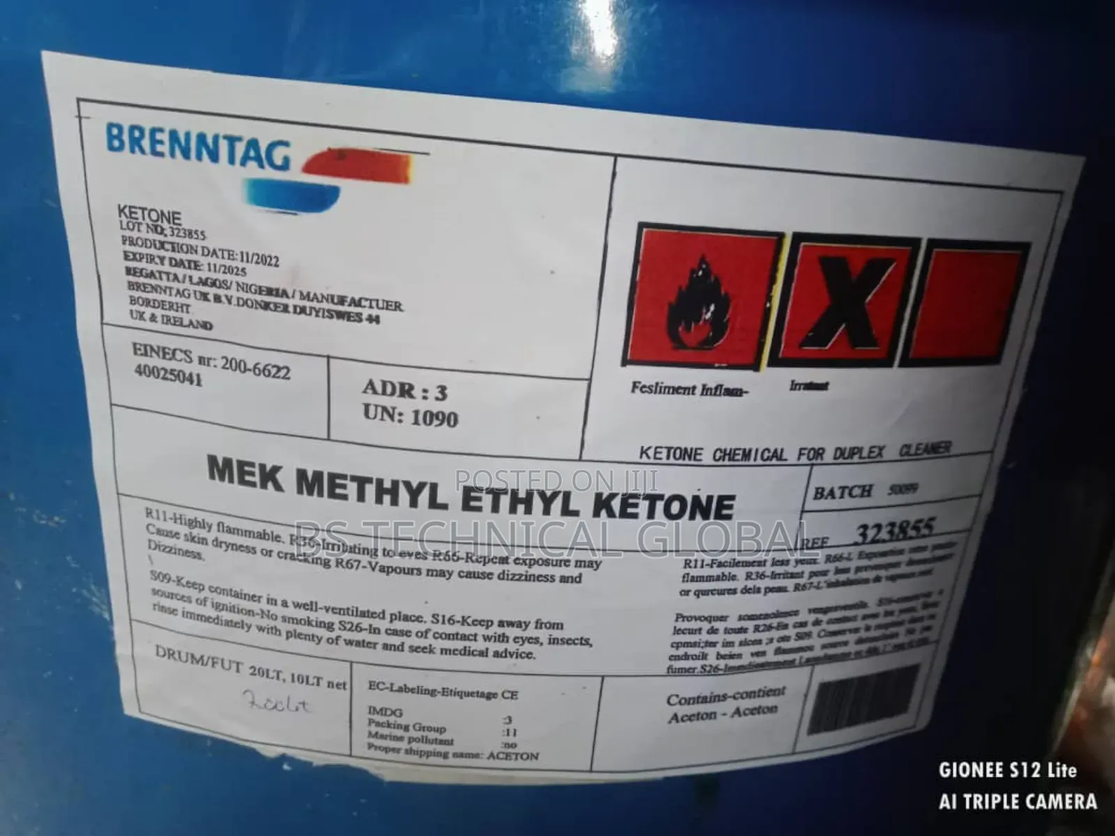 Mek Ketone Tina 200liters