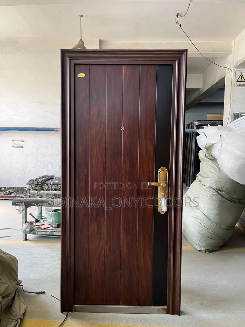 7ft By 3ft German Steel Door Gold Handle(Plain Design)