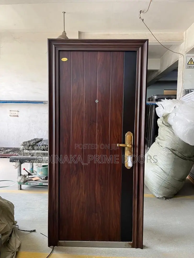 7ft By 3ft German Steel Door Gold Handle(Plain Design)