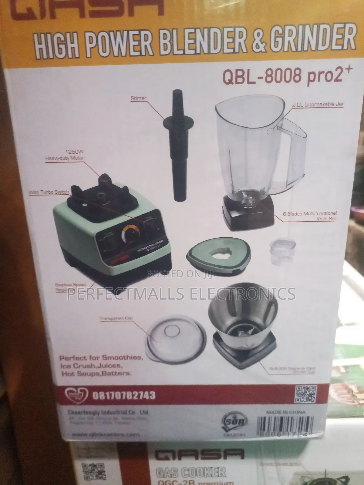 Qasa High Power Blender Grinder QBL-8008 Pro2+