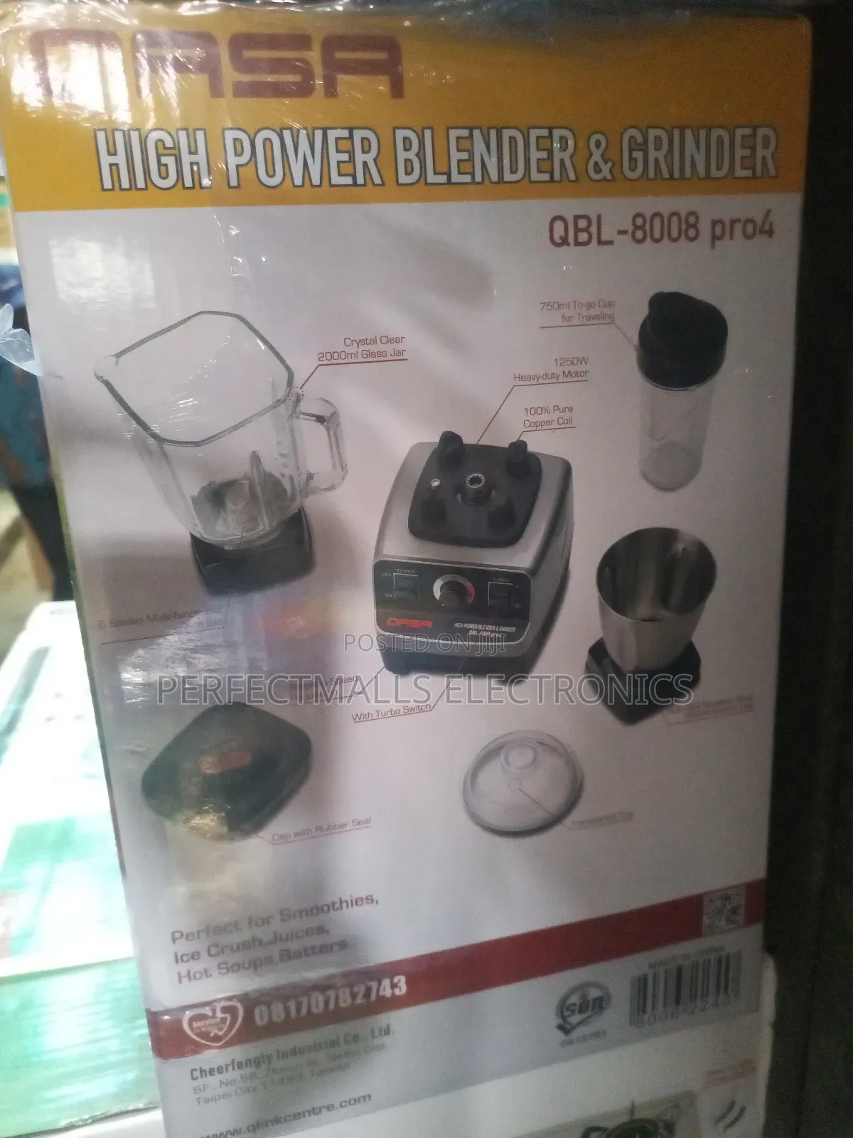 Qasa High Power Blender Grinder QBL-8008 Pro 4