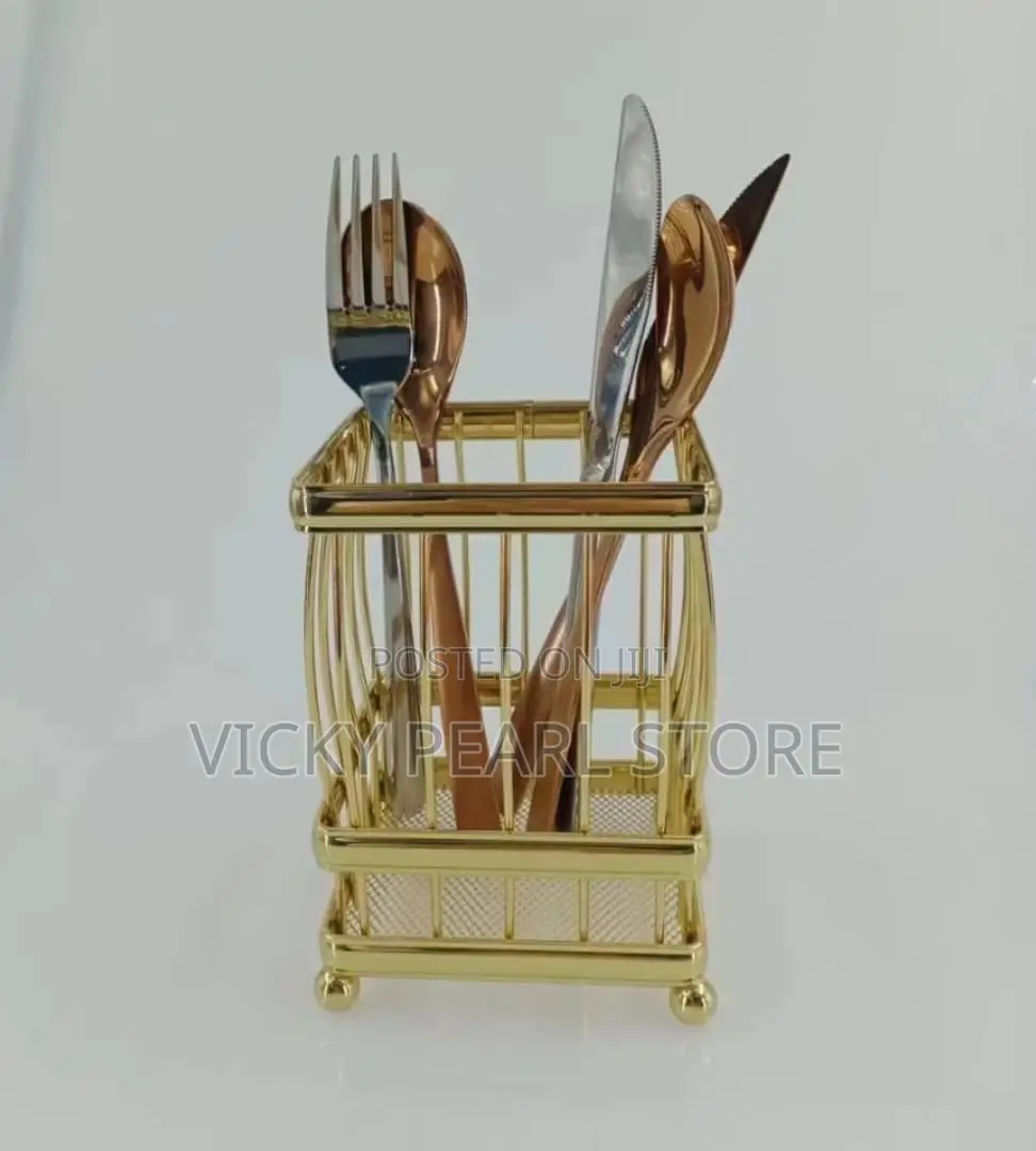 Quality Gold and Black Cutlery Rack
