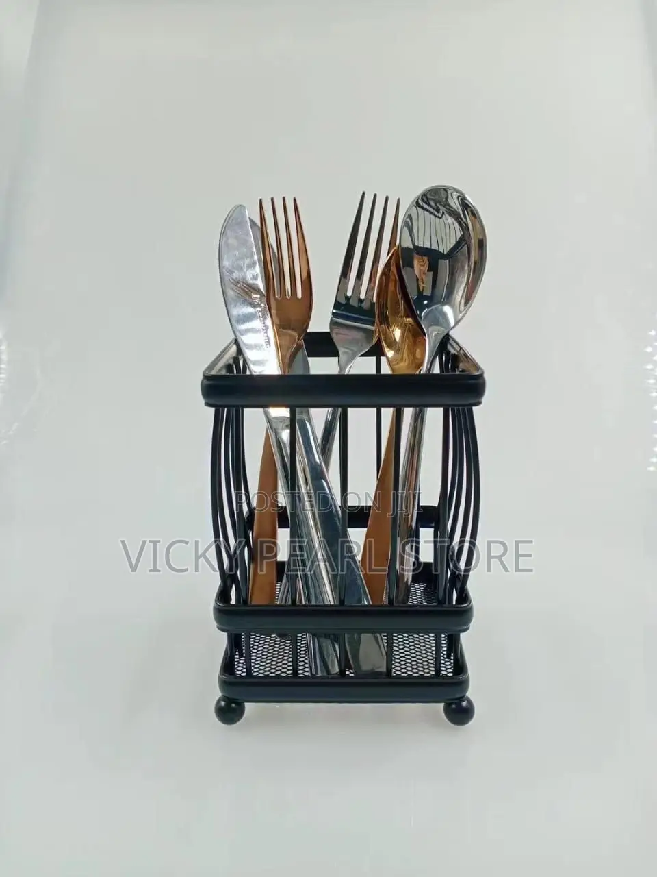 Quality Gold and Black Cutlery Rack