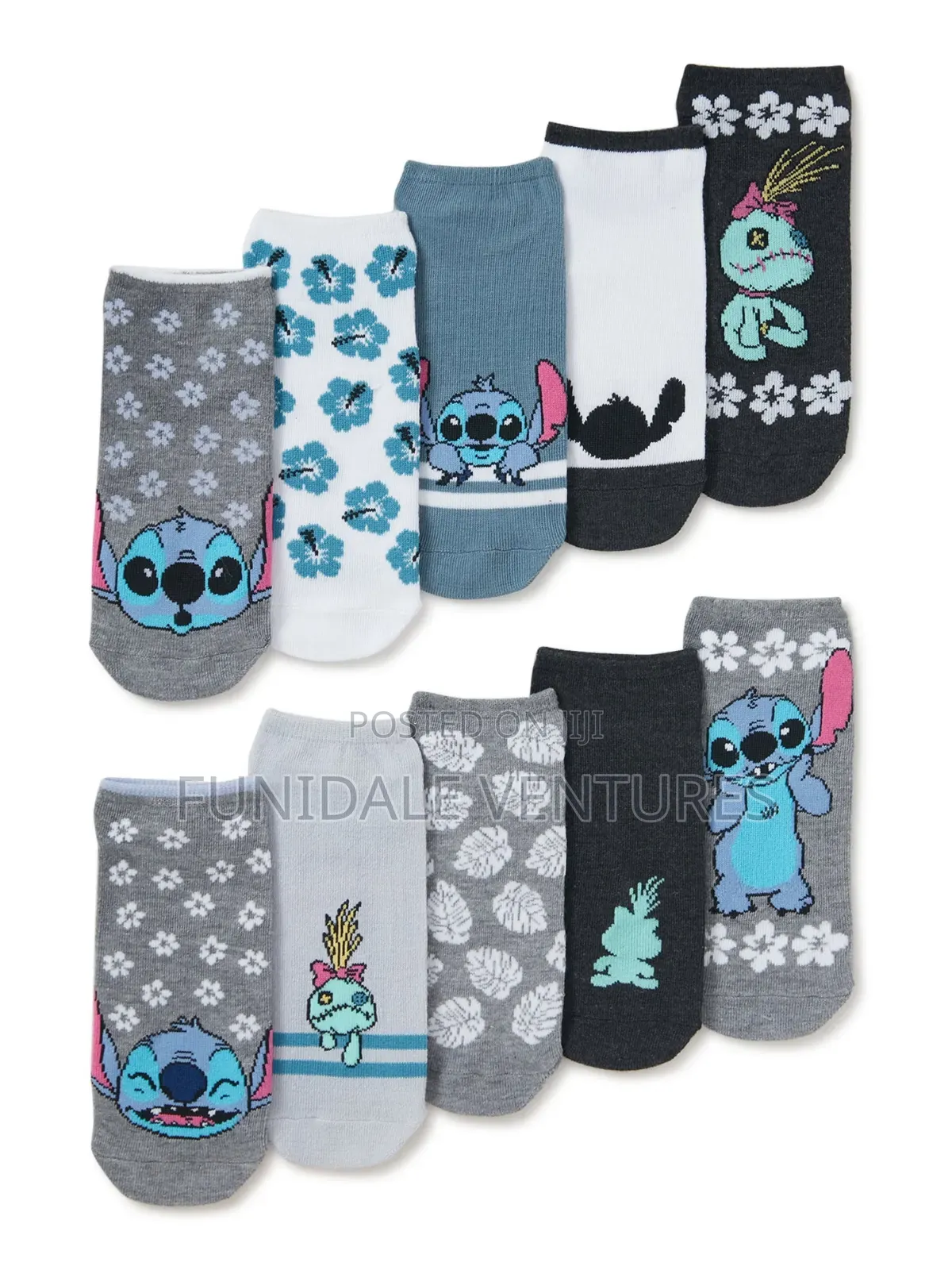 10 Pack Disney Lilo and Stitch Socks