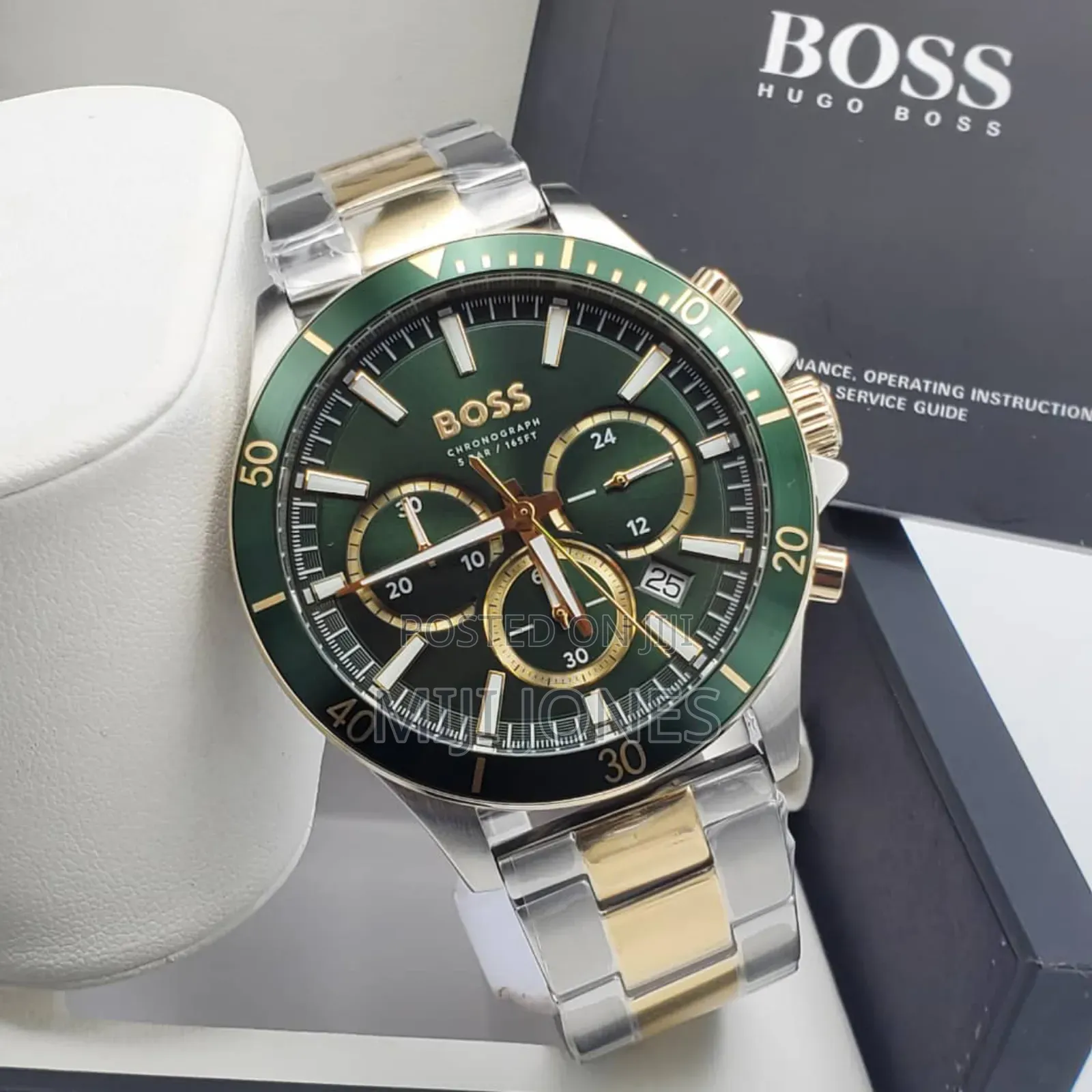 Hugo Boss Inspired Male Watch - Chain Strap, Chronograph Quartz Mech