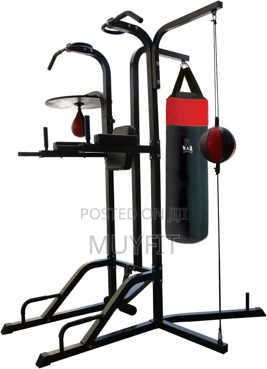 Power Tower With Punching Bag,Speed Ball and Push-Up Bar
