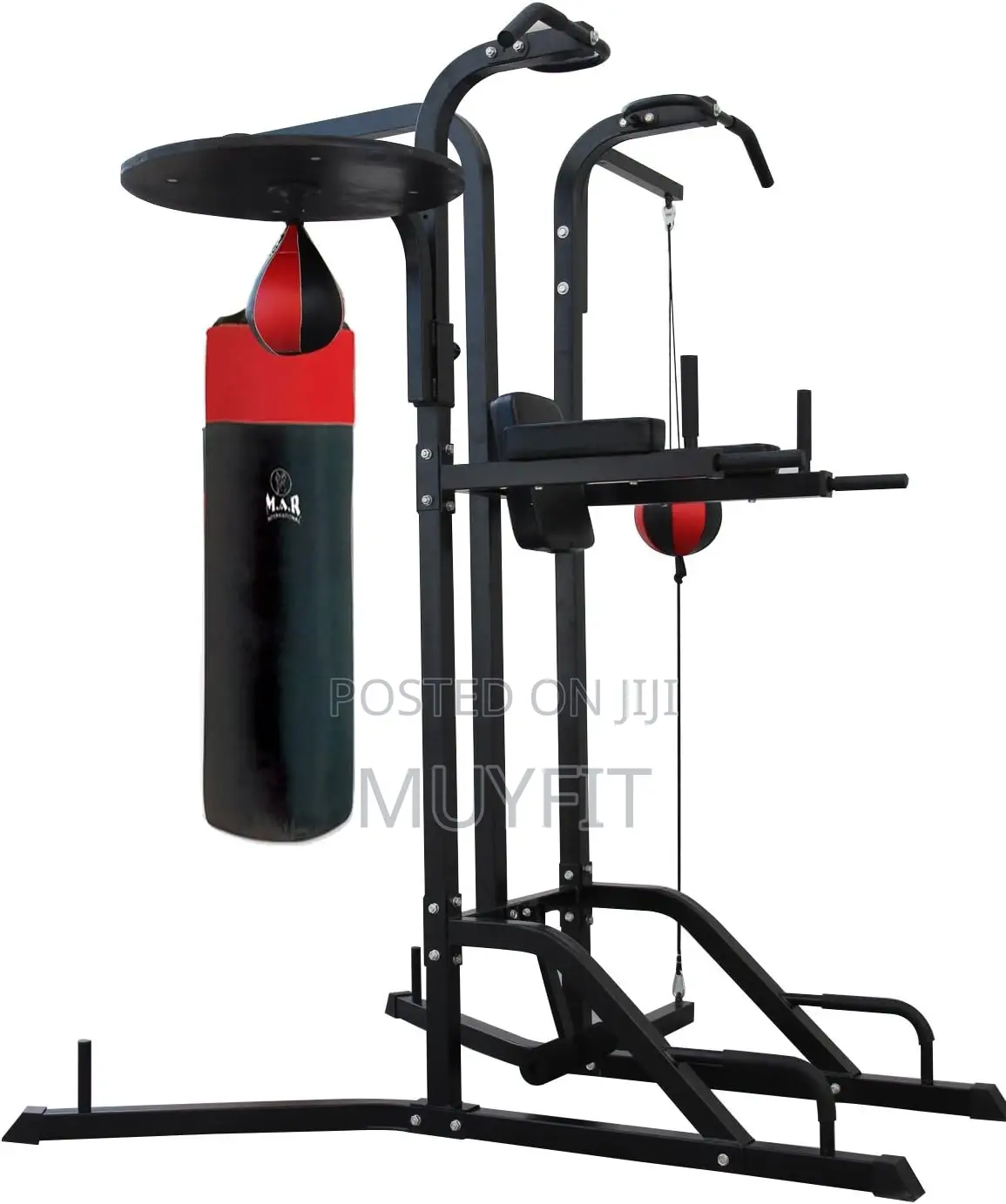 Power Tower With Punching Bag,Speed Ball and Push-Up Bar