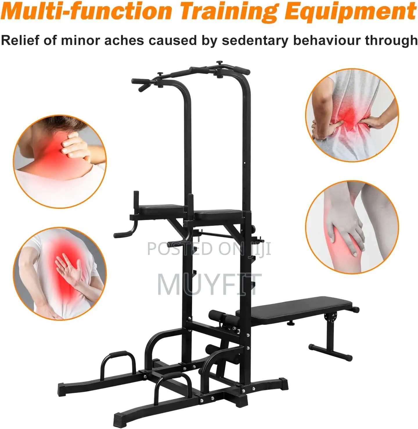 America Design Power Tower With Bench(Chinning Stand )