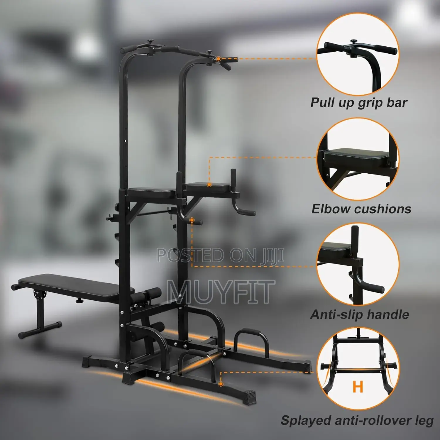 America Design Power Tower With Bench(Chinning Stand )