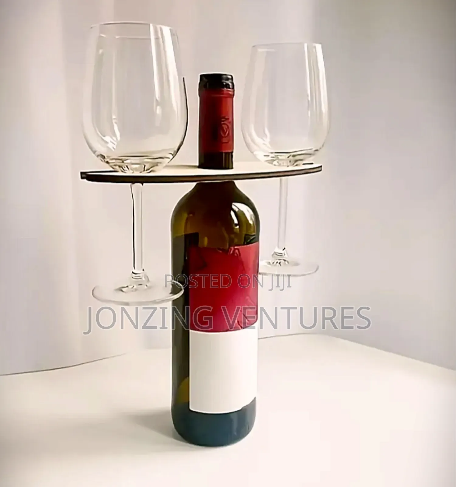 Wooden Wine Rack and Glass Holder