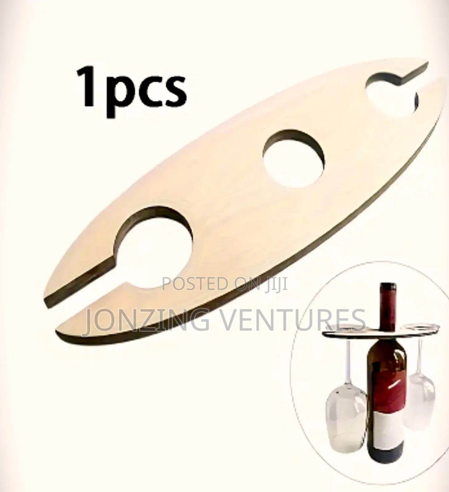 Wooden Wine Rack and Glass Holder