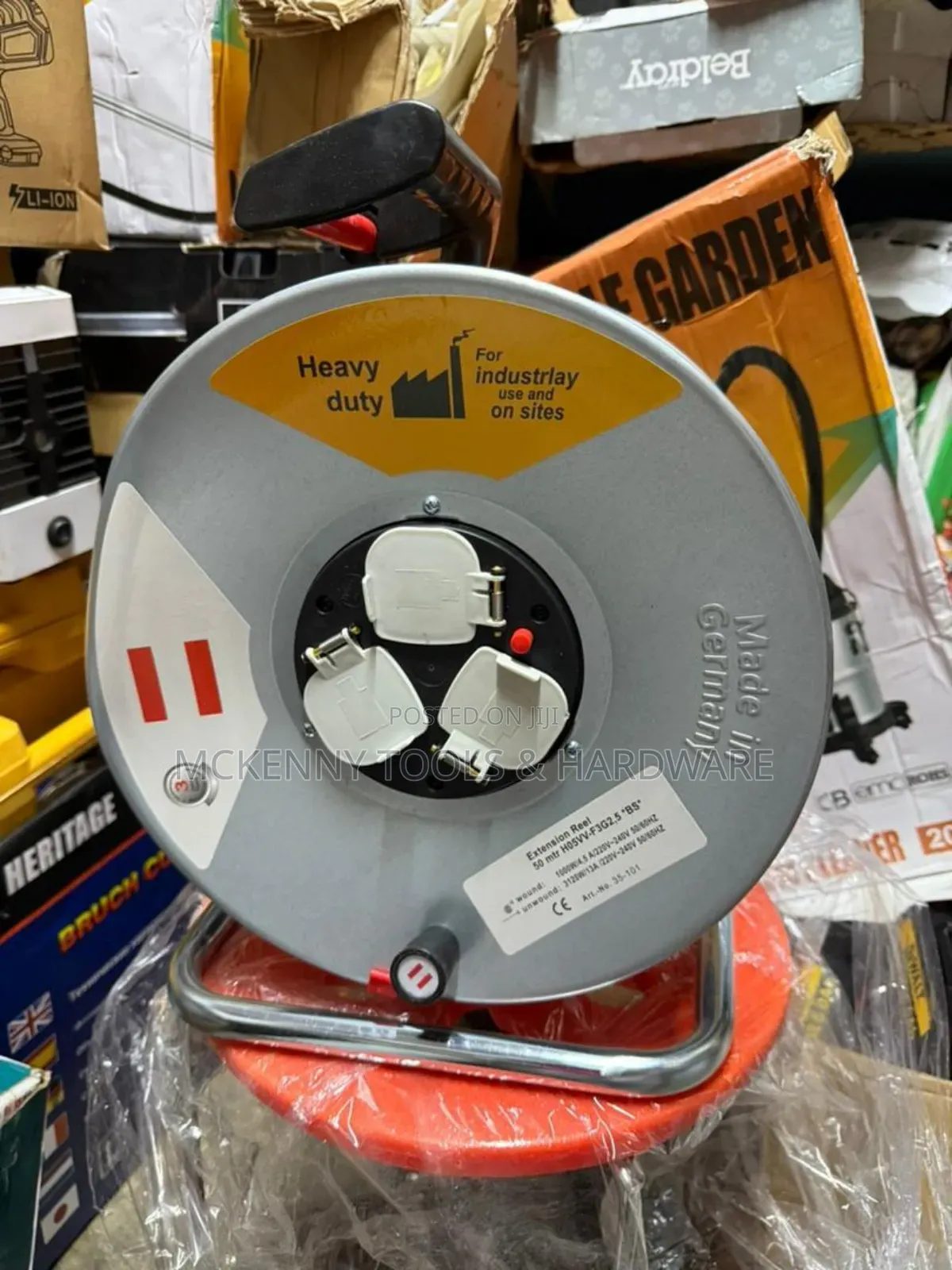 Heavy-Duty Extension Reel, Designed for Industrial Use And