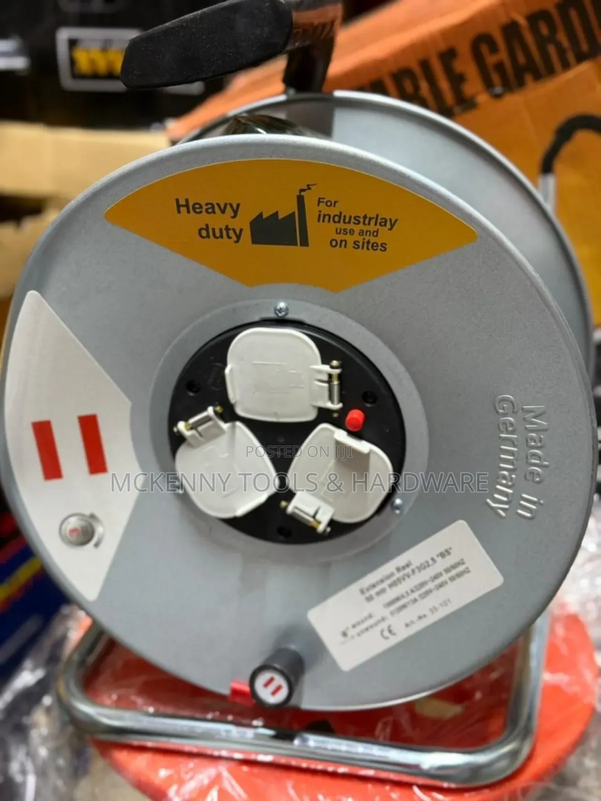Heavy-Duty Extension Reel, Designed for Industrial Use And