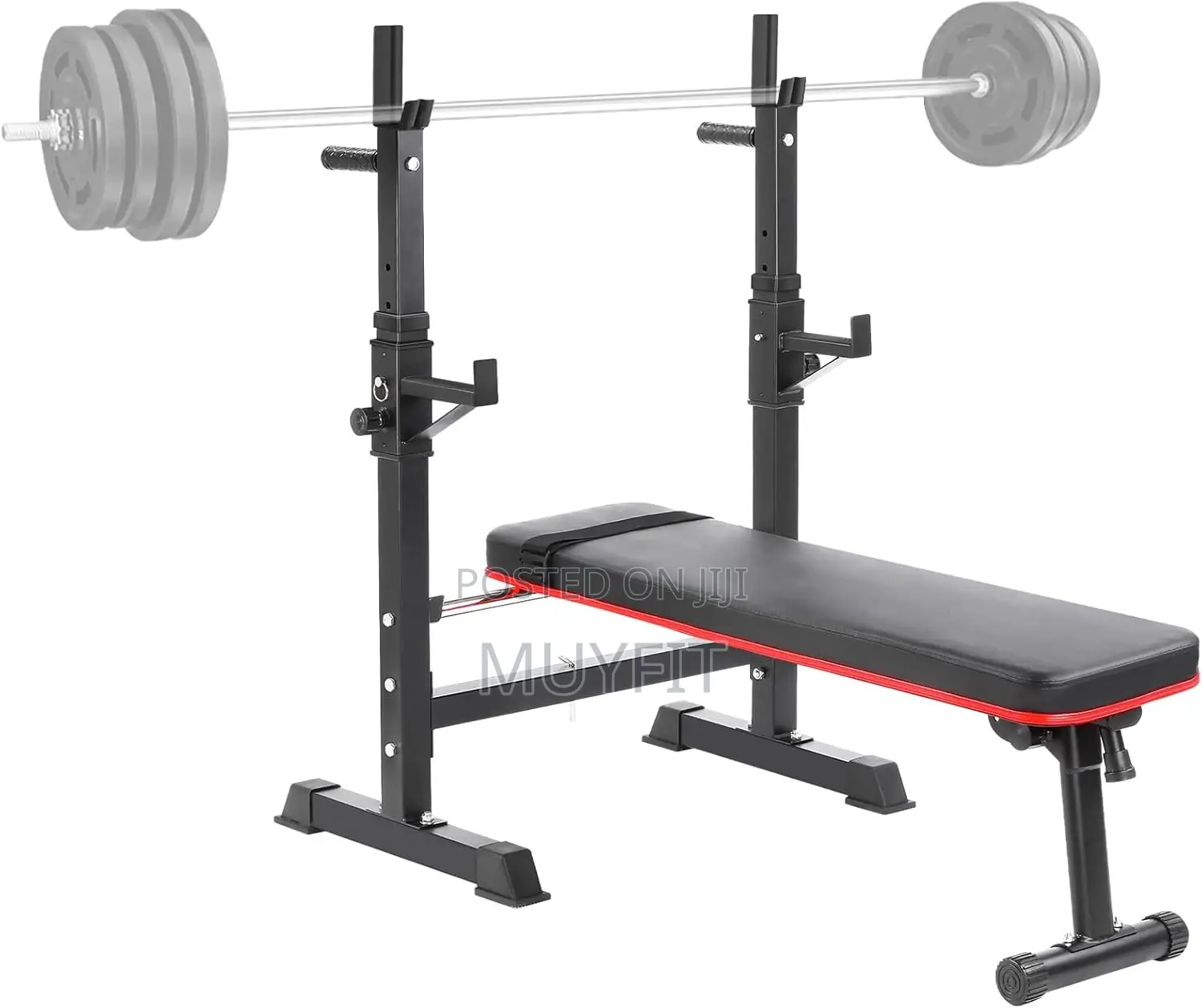 Adjustable Weight Bench With Barbell Rack, Folding Multi-Function