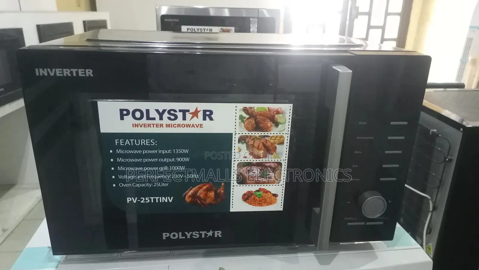 Polystar 25l Inverter Microwave Oven With Grill Pv-25ttinv – Digital