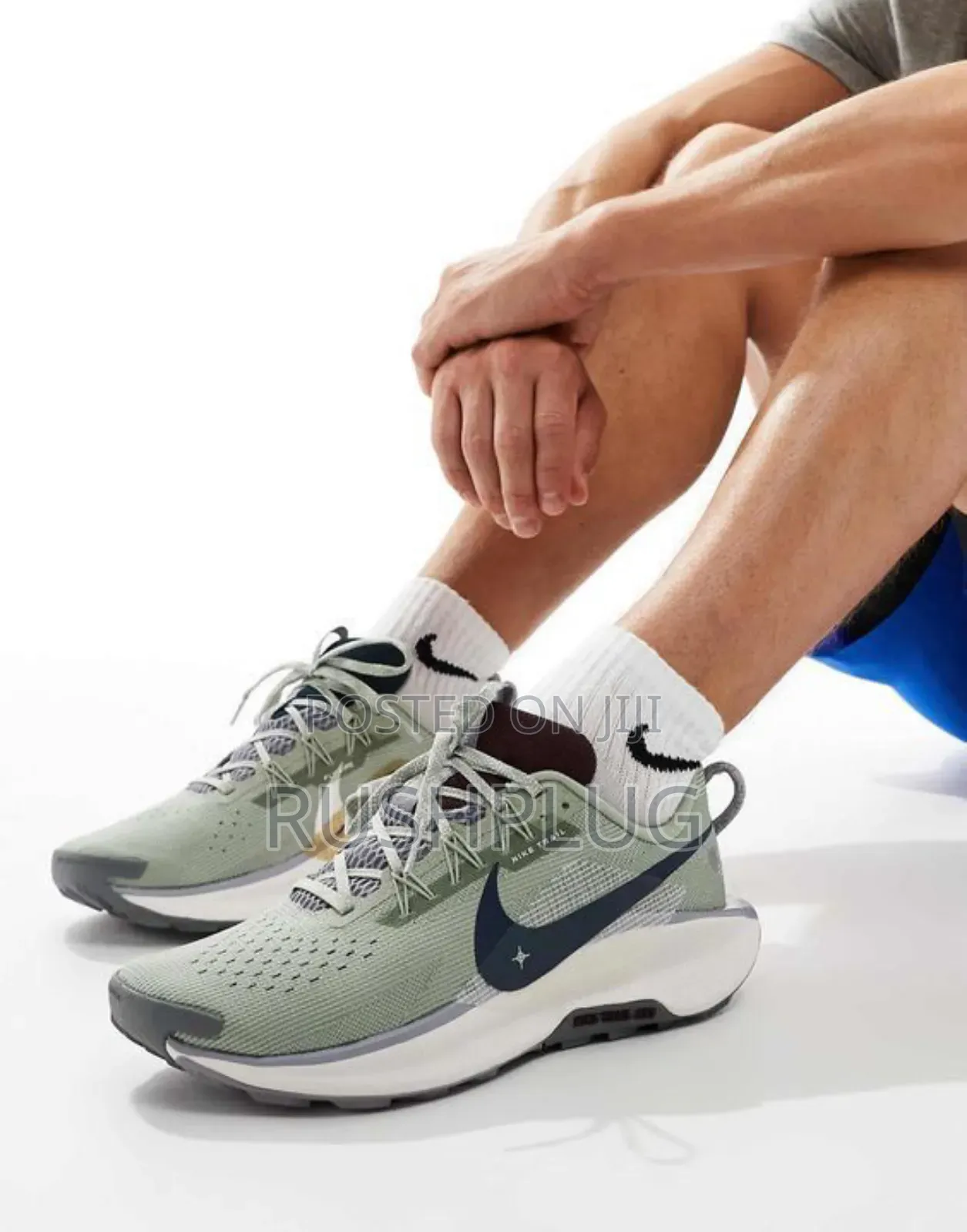Nike React Pegasus Trail 5 Jade Horizon Cement Grey  Navy Sneakers