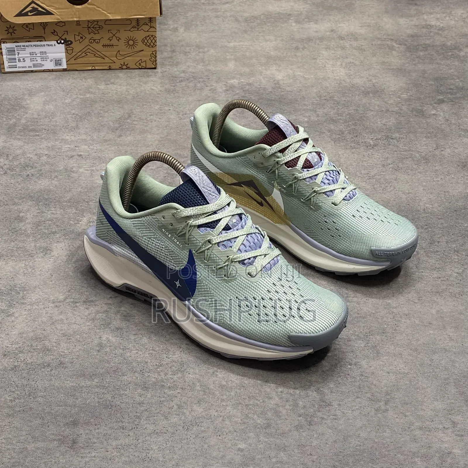 Nike React Pegasus Trail 5 Jade Horizon Cement Grey  Navy Sneakers