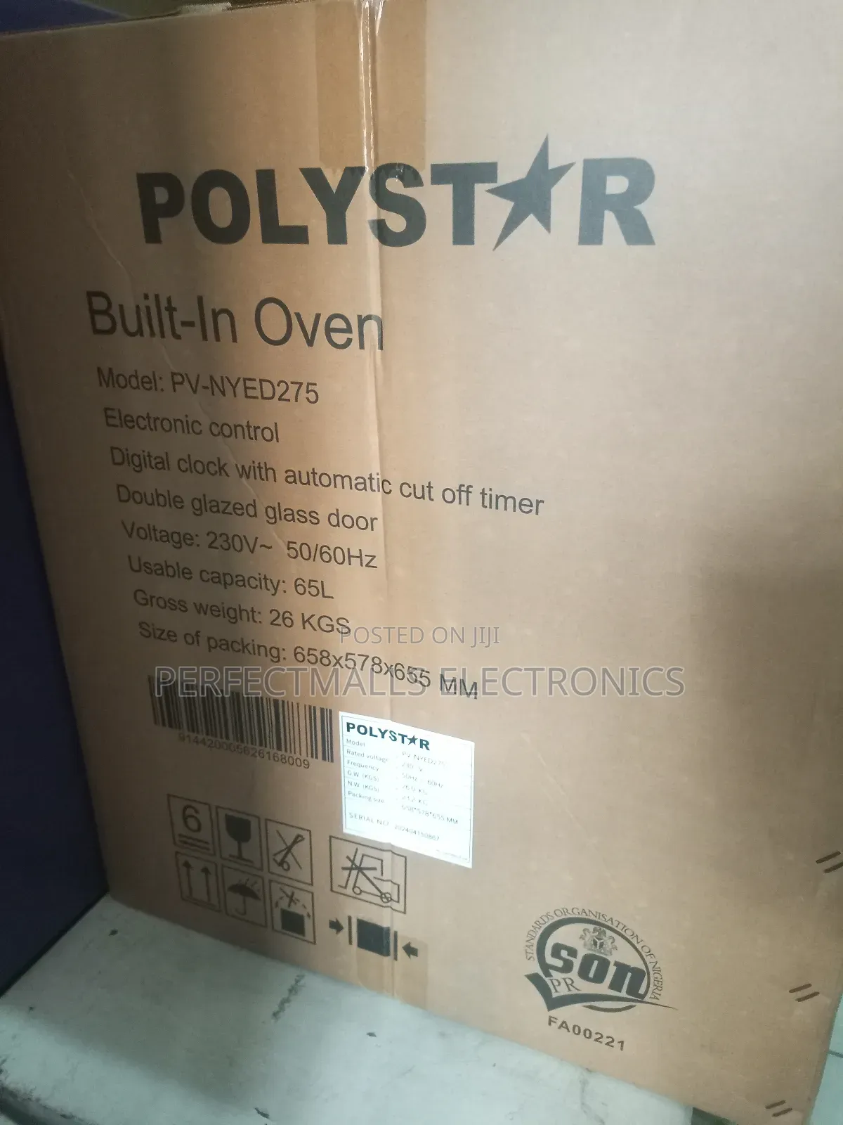 Polystar 65l Built-in Oven Pv-Nyed275