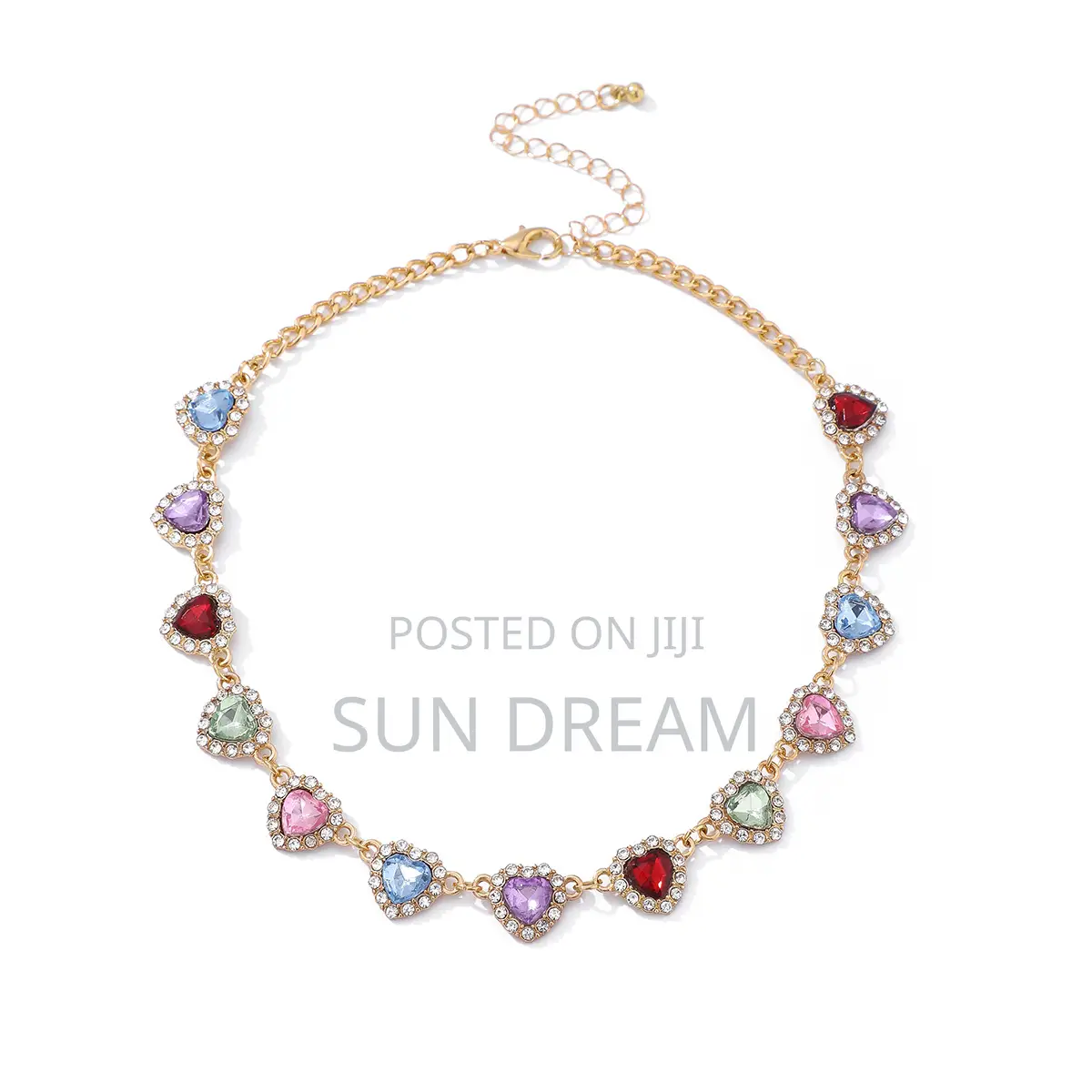 Woman Colorful Necklace Lady Necklace Diamond Jewelry