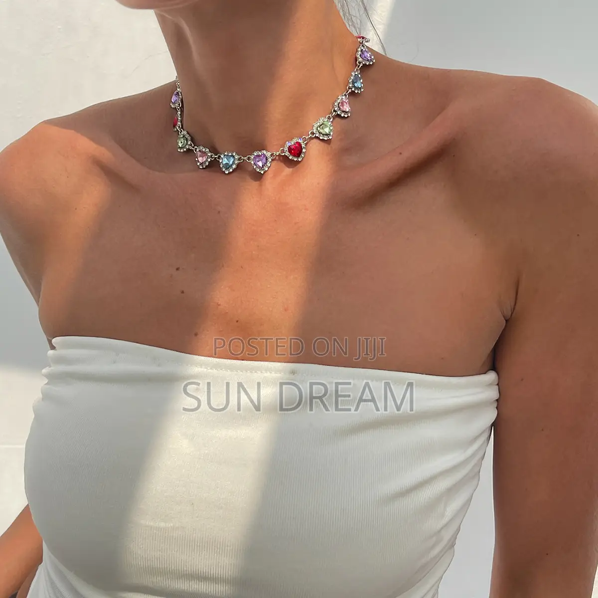 Woman Colorful Necklace Lady Necklace Diamond Jewelry