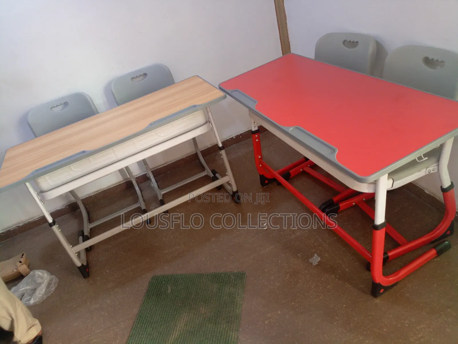 Quality Turkish High Standard Double Student Chair and Desk