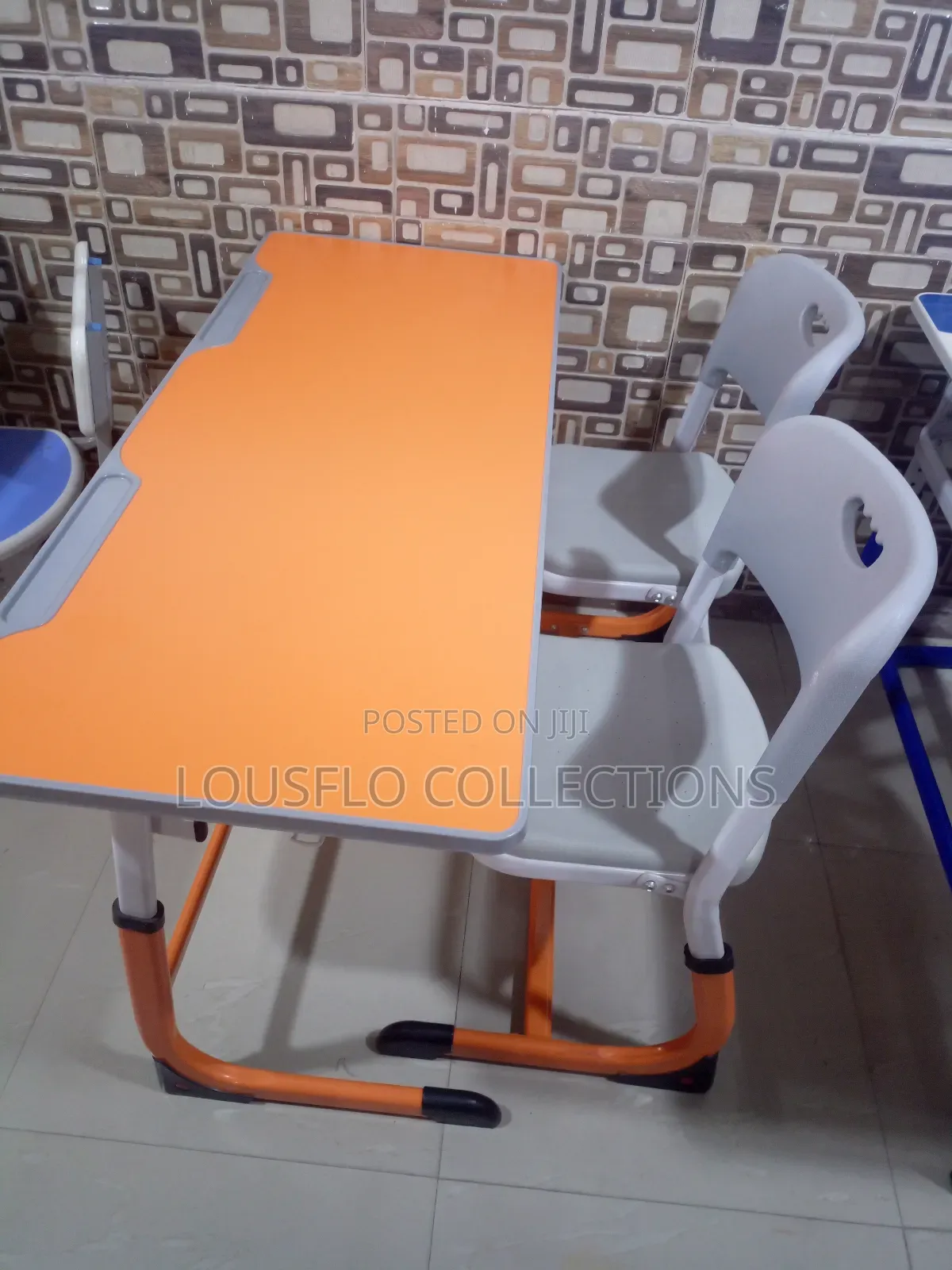 Quality Turkish High Standard Double Student Chair and Desk