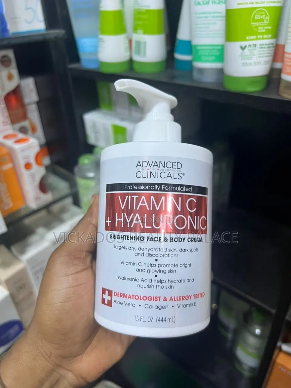 Advanced Clinicals Vitamin C + Hyaluronic Face & Body Lotion