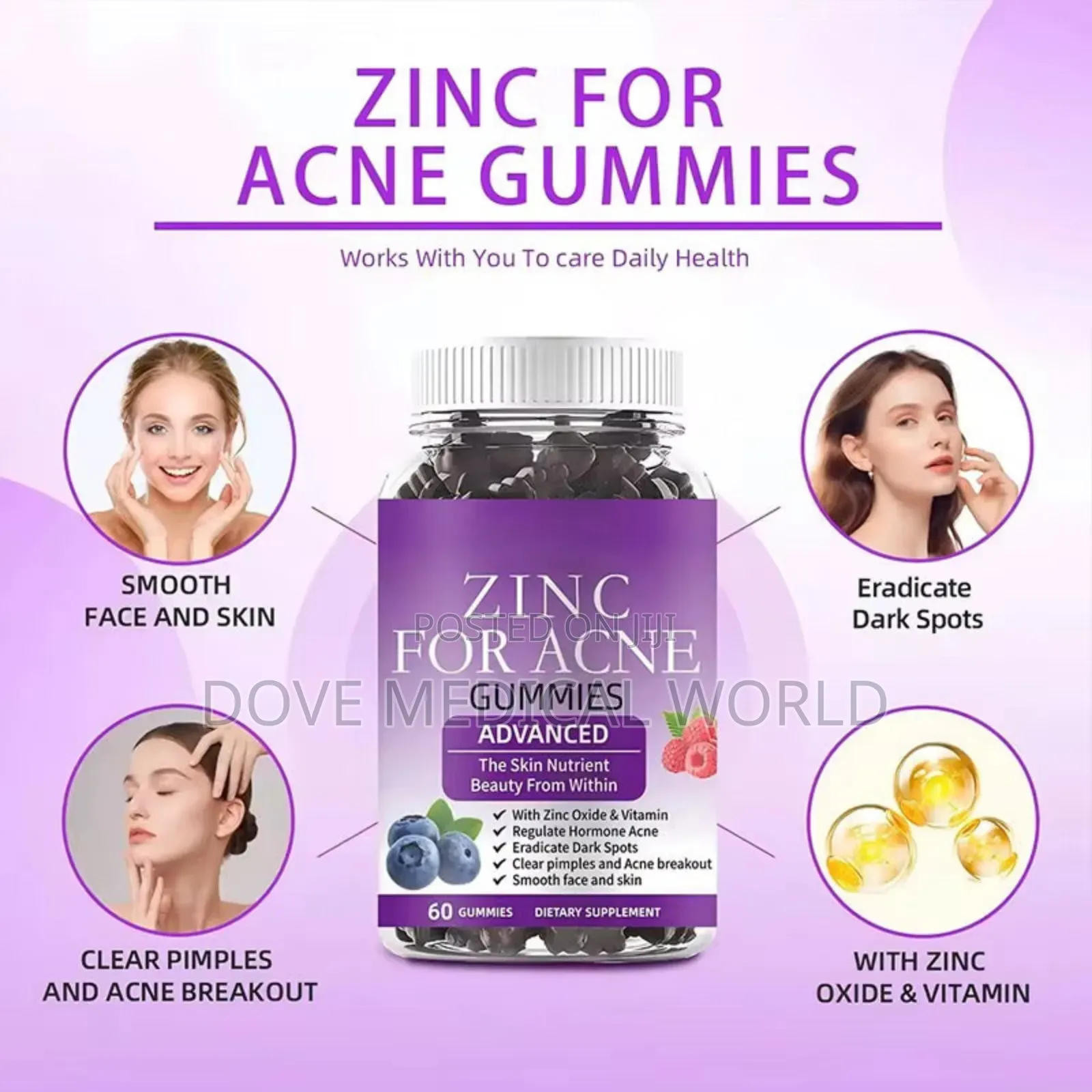 Zinc for Acne Gummies | Dietary Supplement