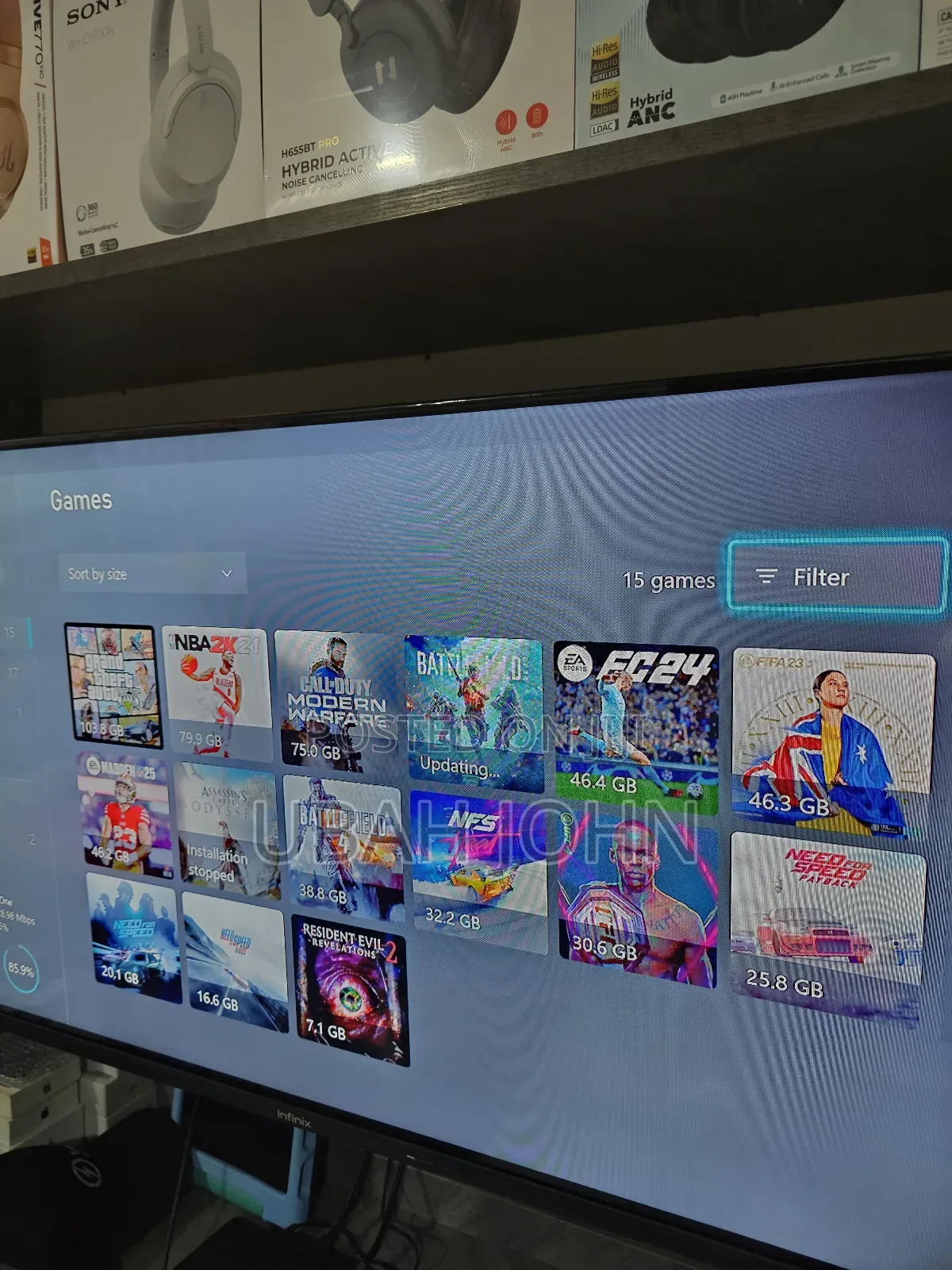 Clean Xbox One X 1tb With 15 Pre-Loaded Games