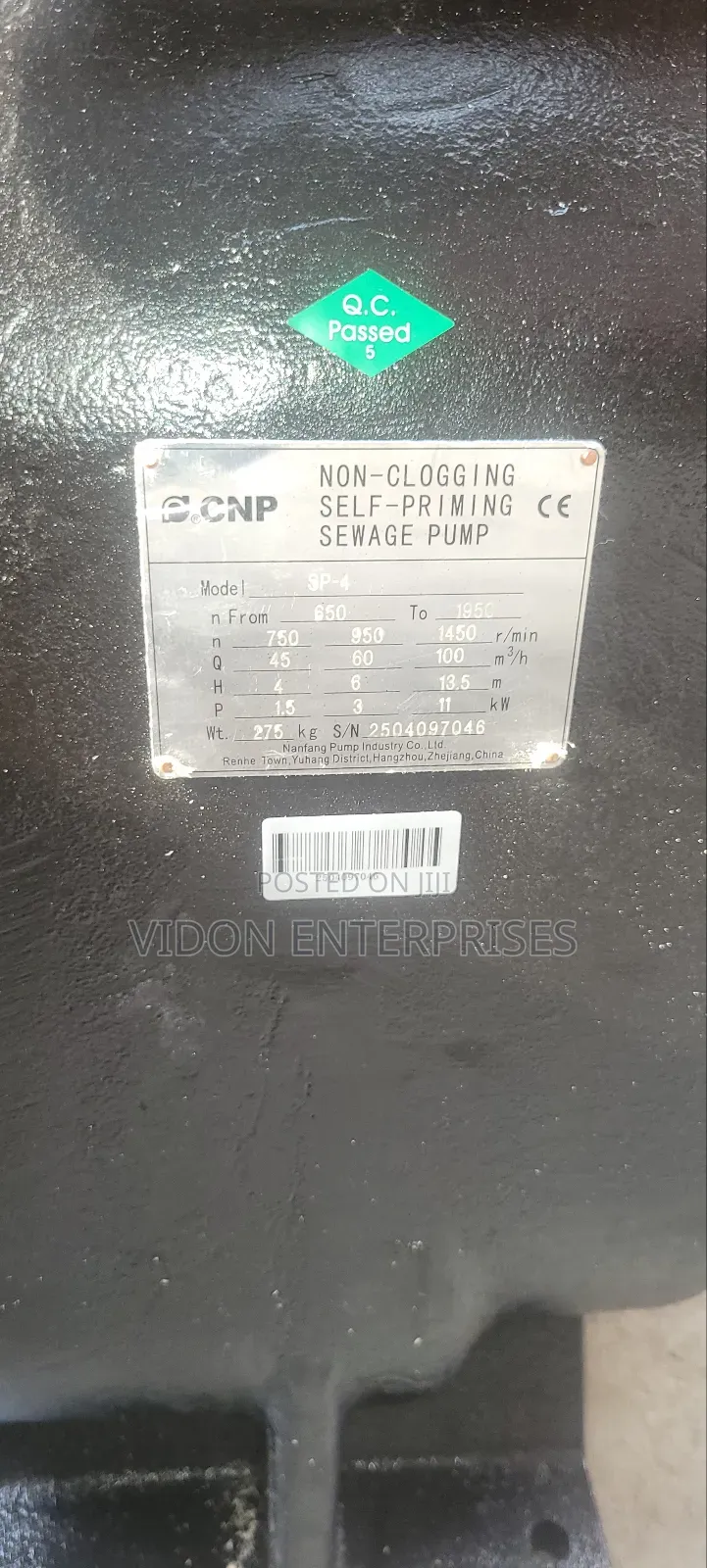 4"Self Priming Pump