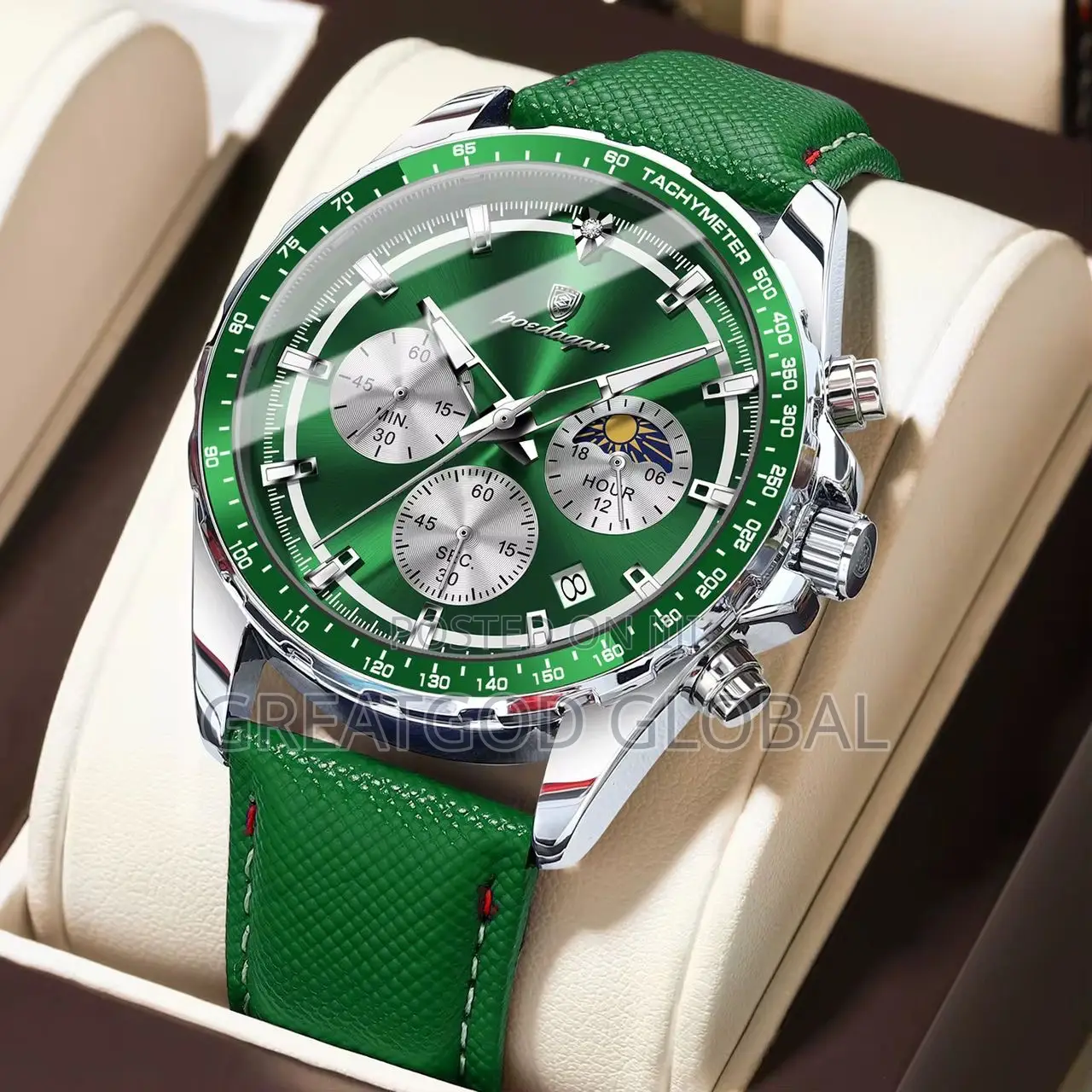Poedagar Leather Wristwatch