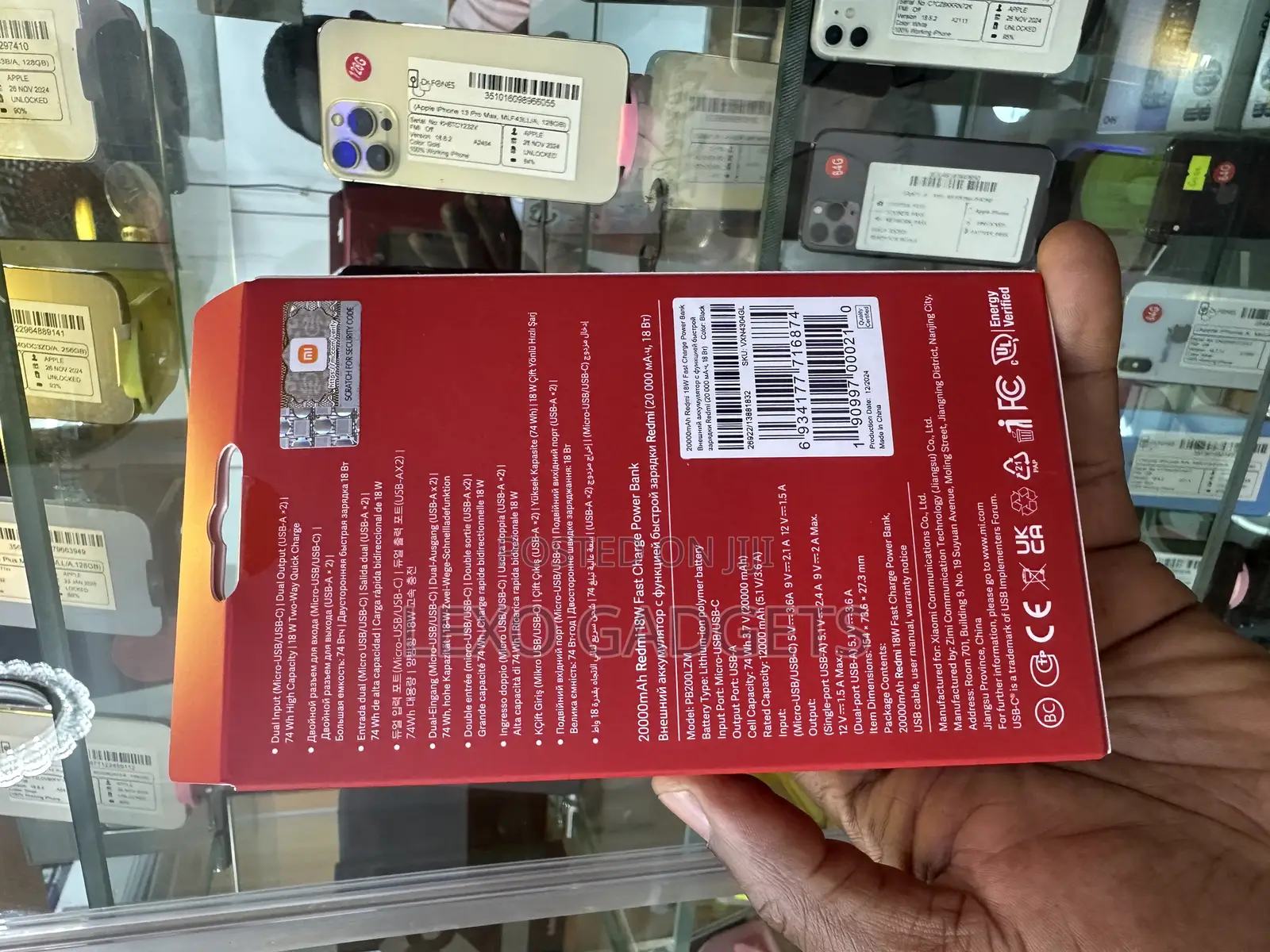 20000mah Redmi 18w Fast Charge Power Bank
