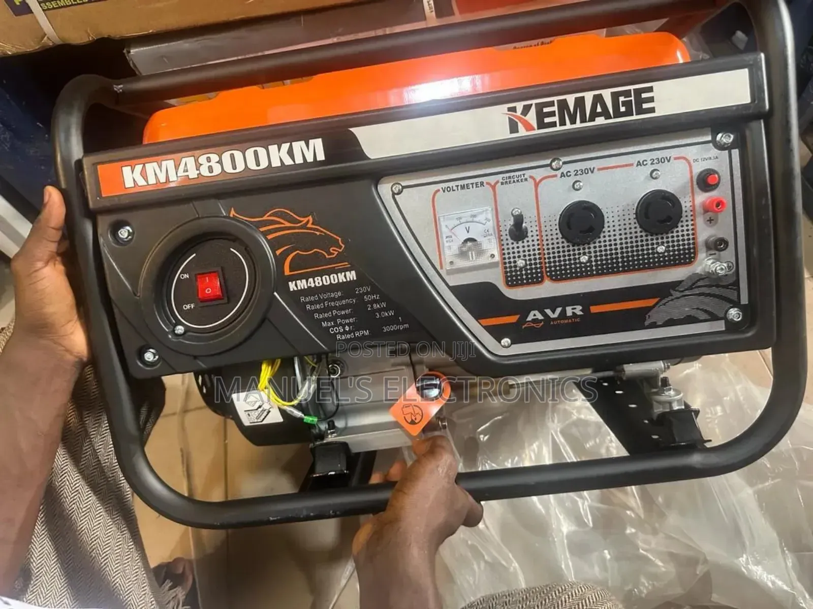 (3.5kva)Kemage Petrol Generator Model Km4800km 100% Copper Coil