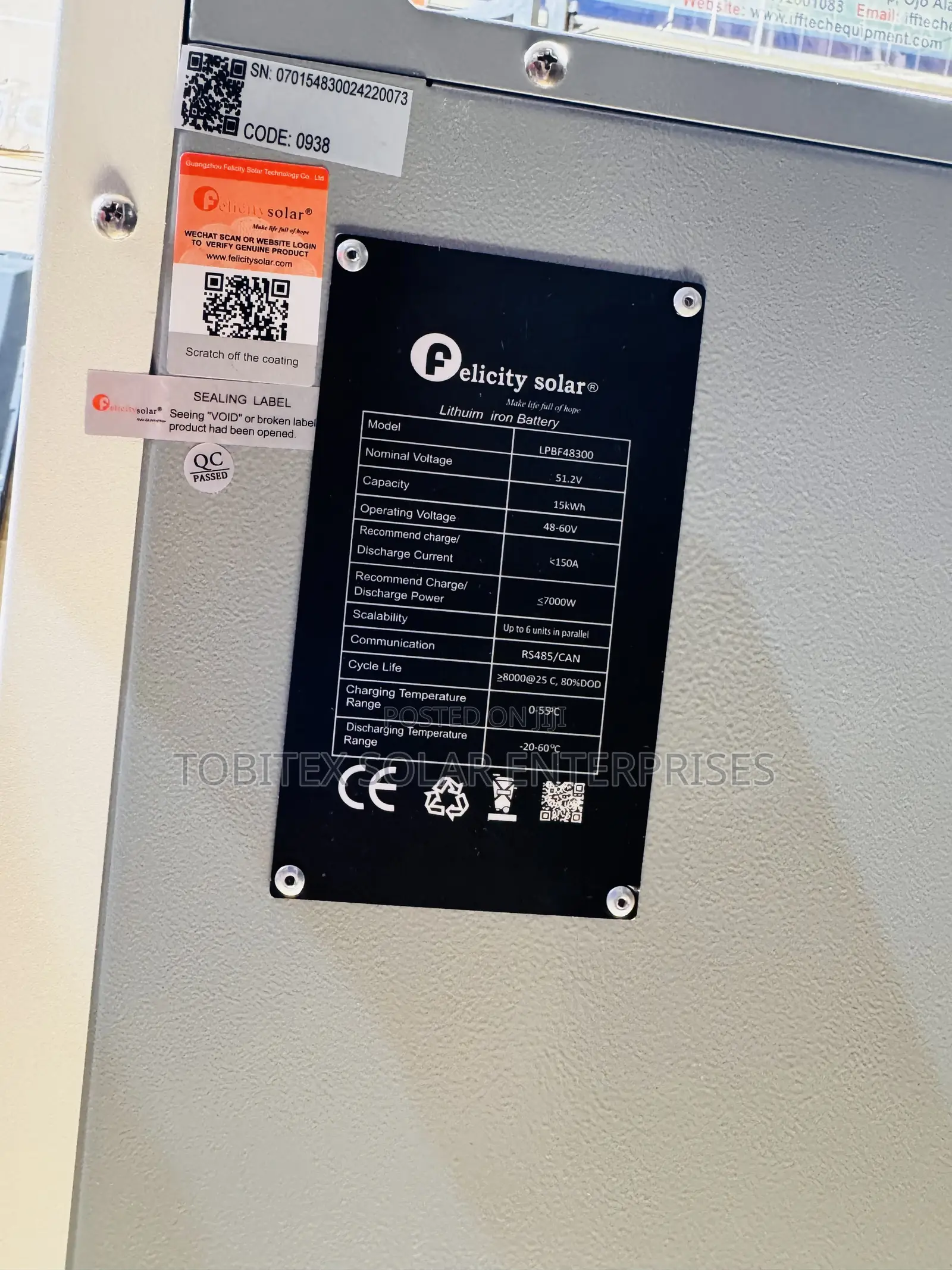15kwh Felicity Lithium Ion Battery Promo